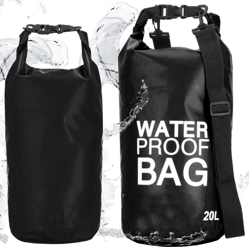 Springos Vandeniui atsparus vandens maišas 20L juodas PVC