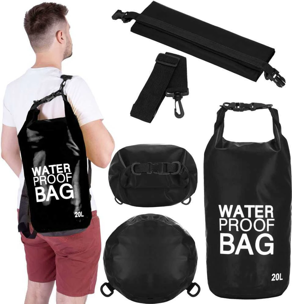 Springos Vandeniui atsparus vandens maišas 20L juodas PVC