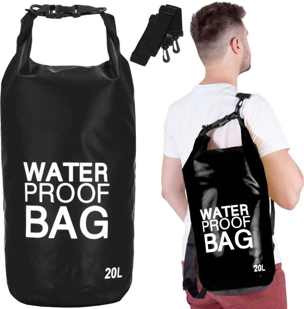Springos Vandeniui atsparus vandens maišas 20L juodas PVC