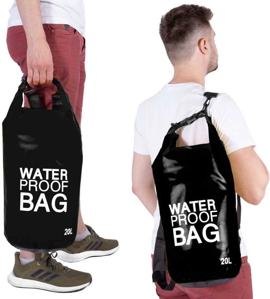 Springos Vandeniui atsparus vandens maišas 20L juodas PVC