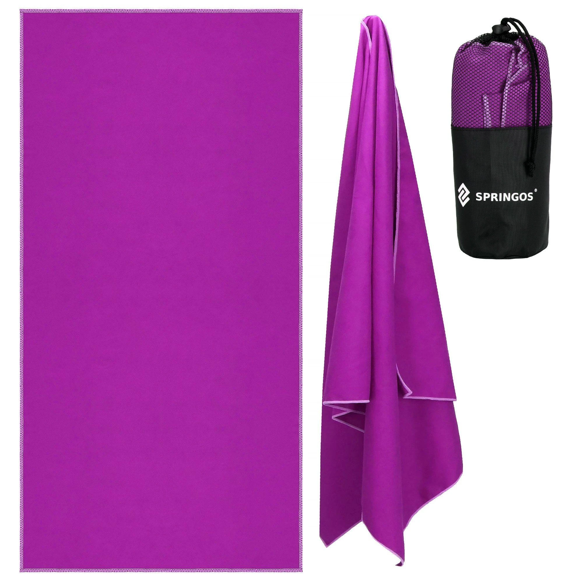 Rankšluostis Springos 75x150 cm mikropluošto violetinis