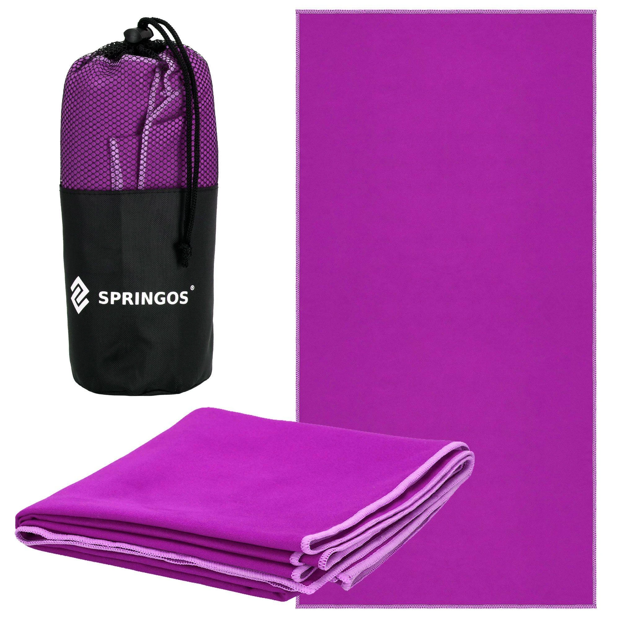 Rankšluostis Springos 75x150 cm mikropluošto violetinis