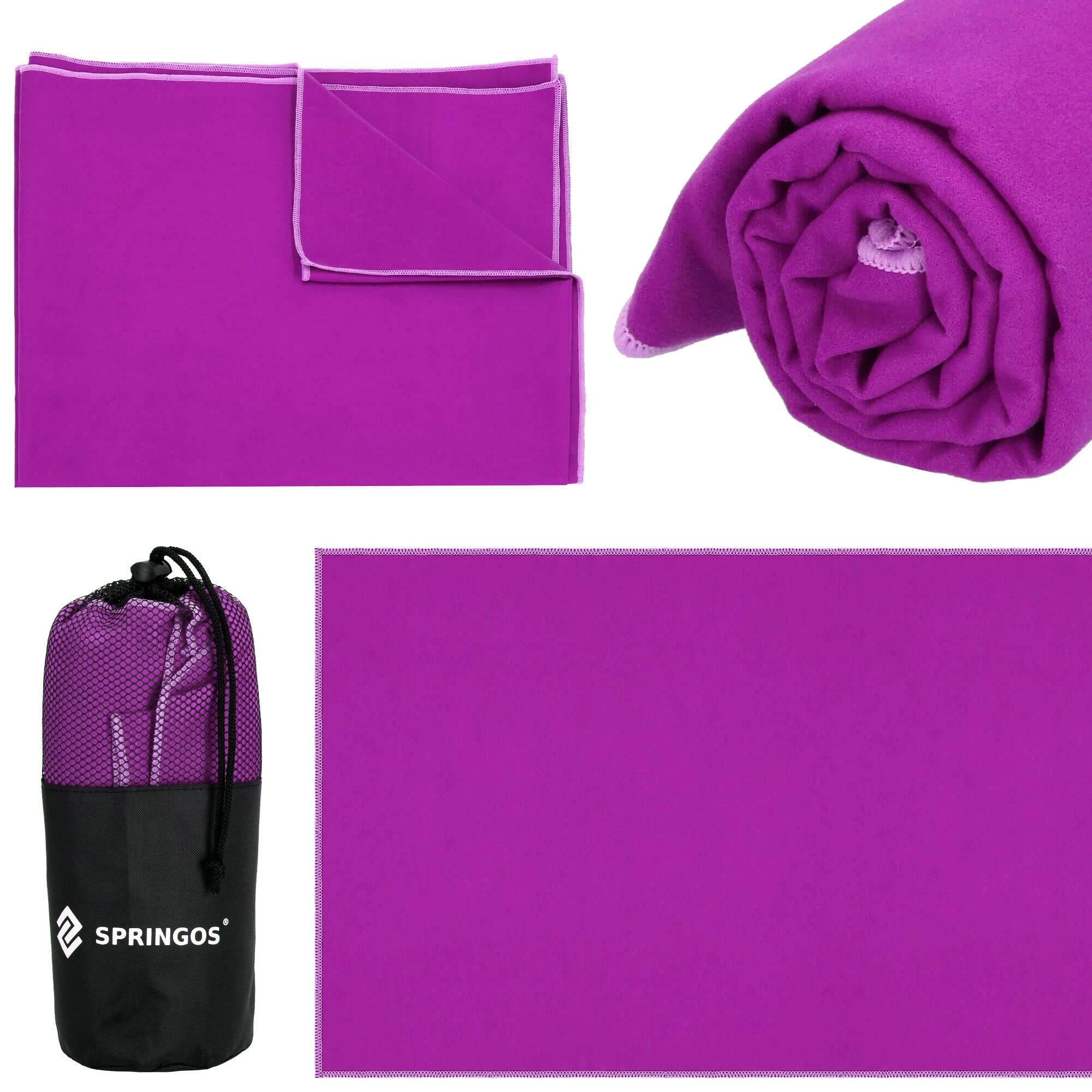 Rankšluostis Springos 75x150 cm mikropluošto violetinis