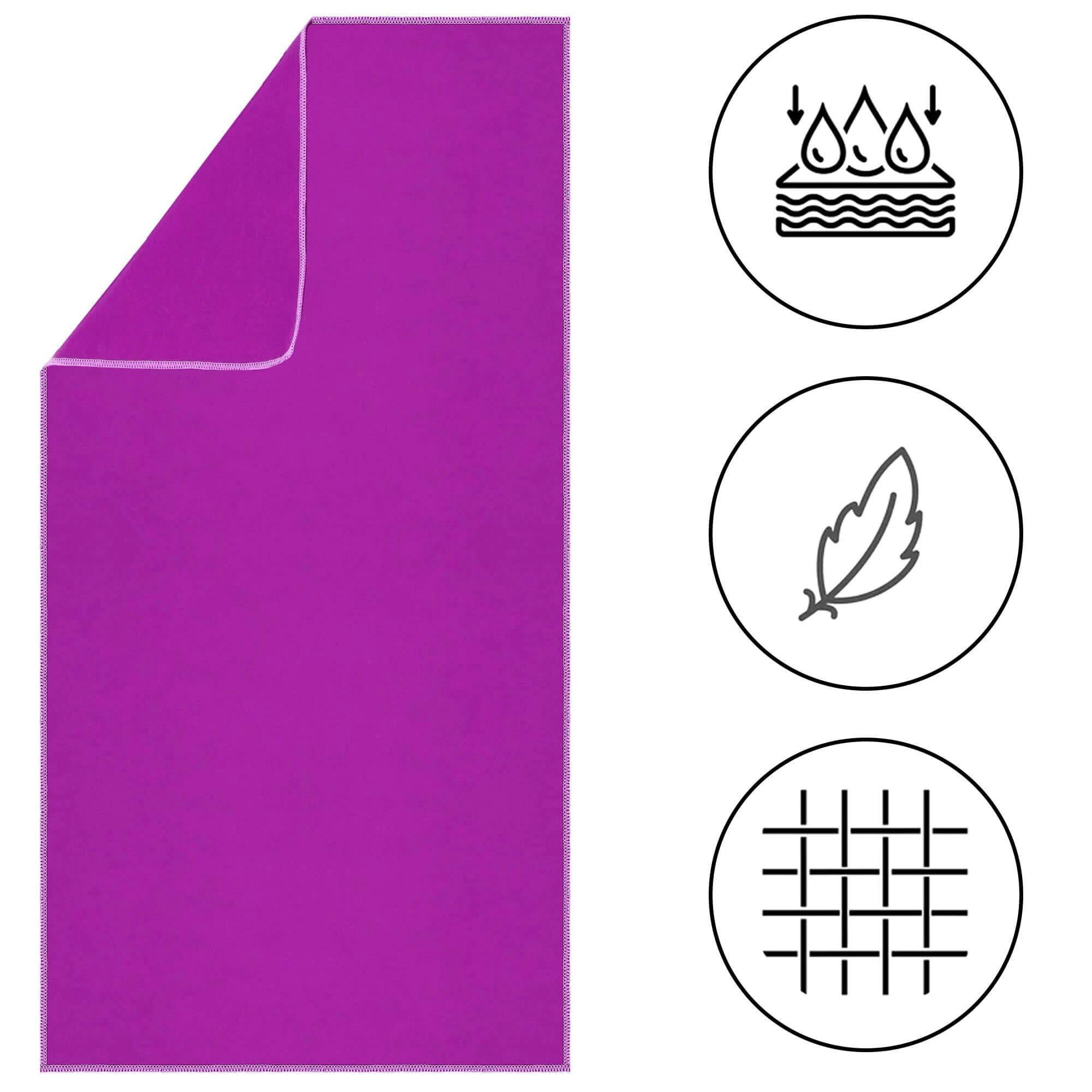 Rankšluostis Springos 75x150 cm mikropluošto violetinis