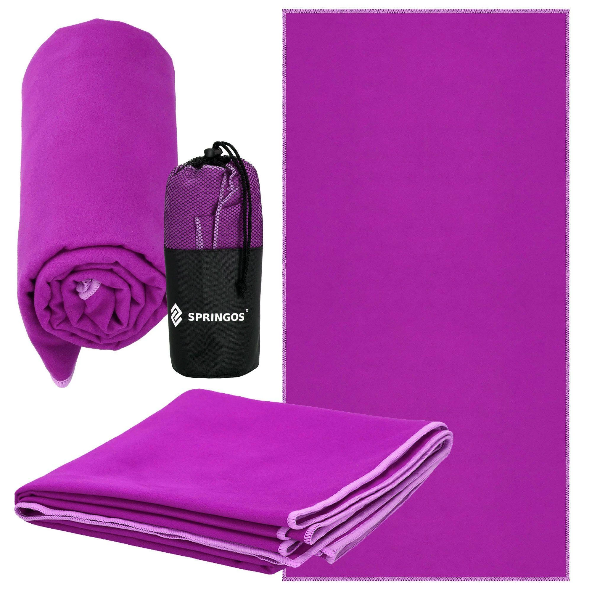 Rankšluostis Springos 75x150 cm mikropluošto violetinis