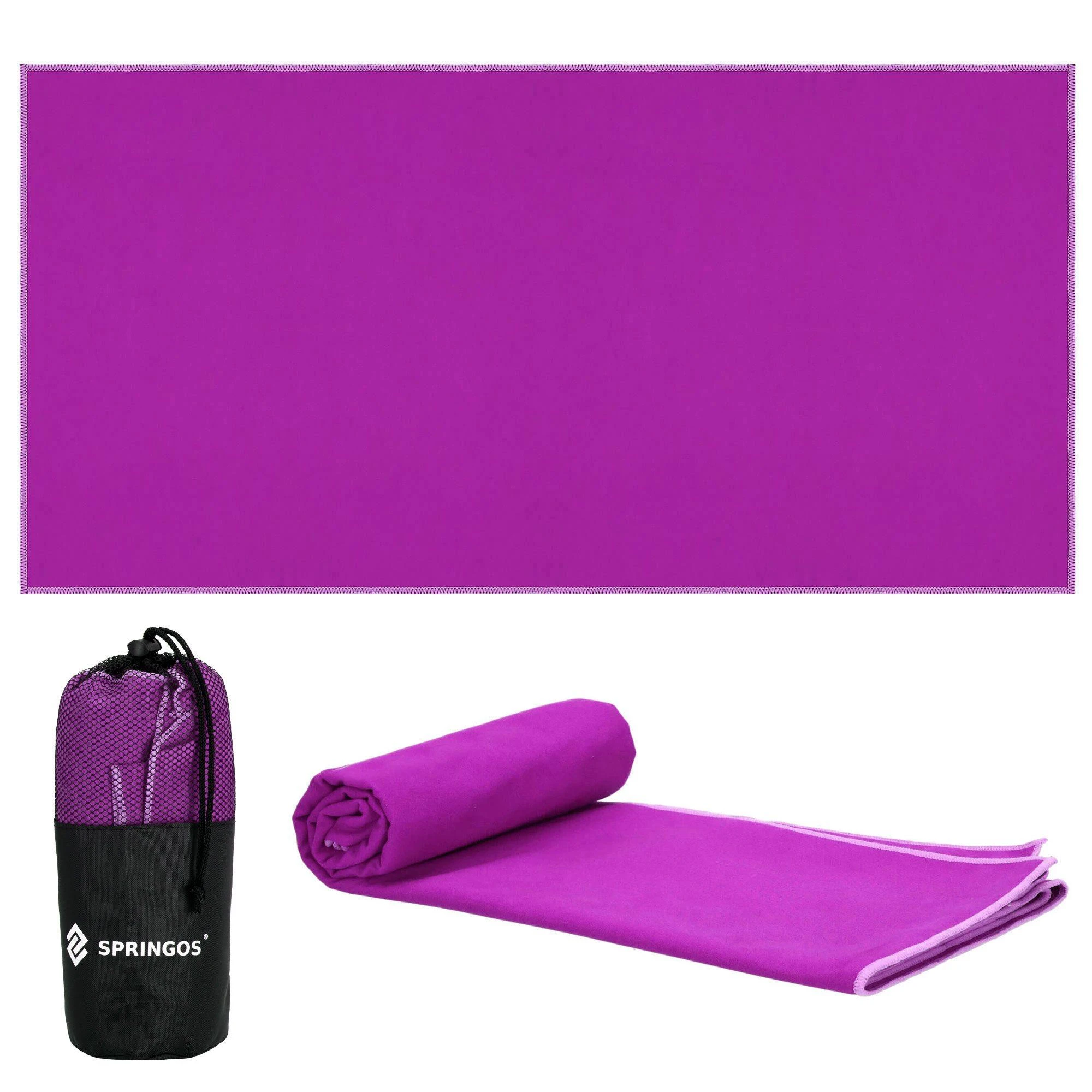 Rankšluostis Springos 75x150 cm mikropluošto violetinis