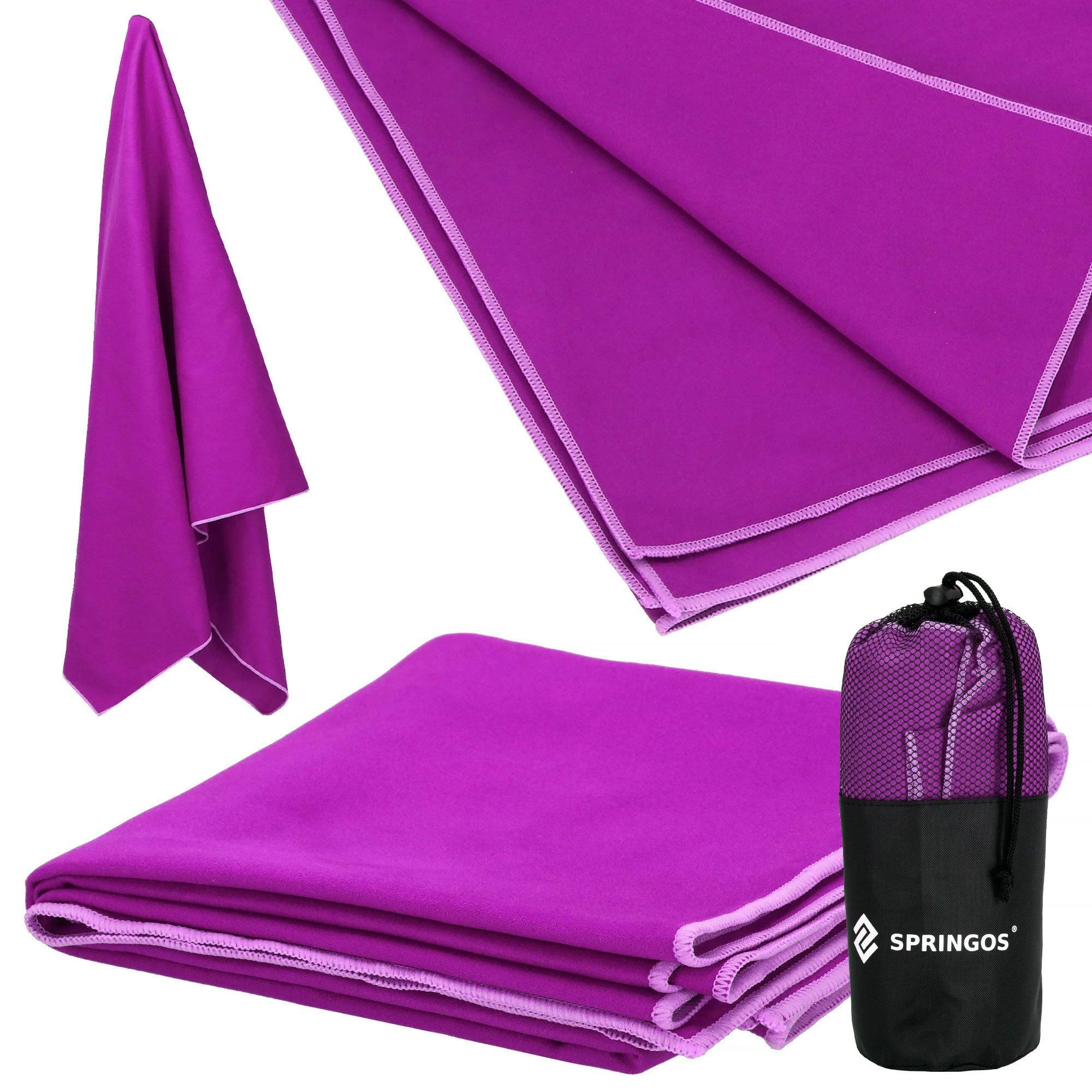 Rankšluostis Springos 75x150 cm mikropluošto violetinis