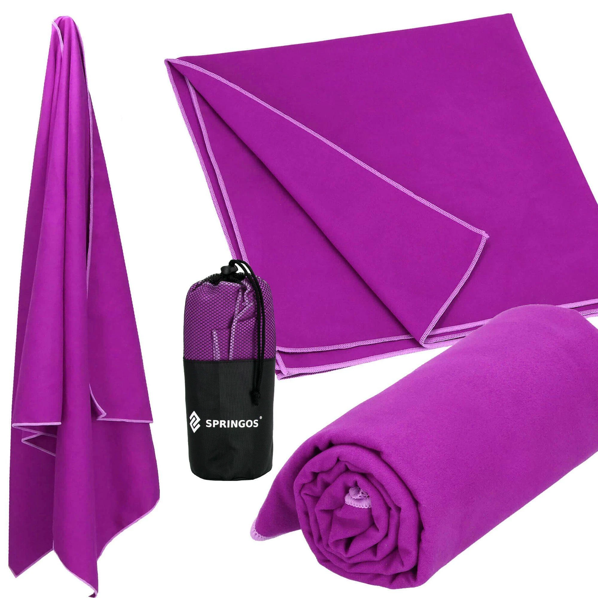 Rankšluostis Springos 75x150 cm mikropluošto violetinis