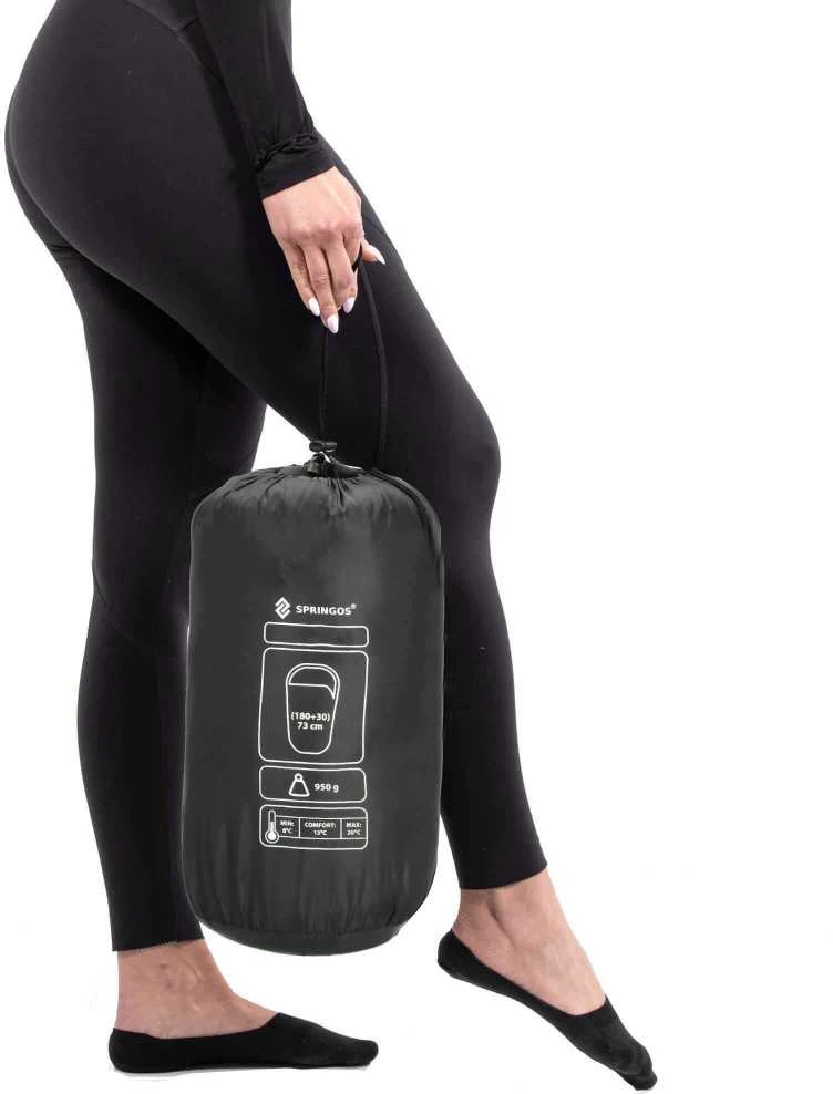Turistinis miegmaišis Springos CS0044 190x73 cm juodas