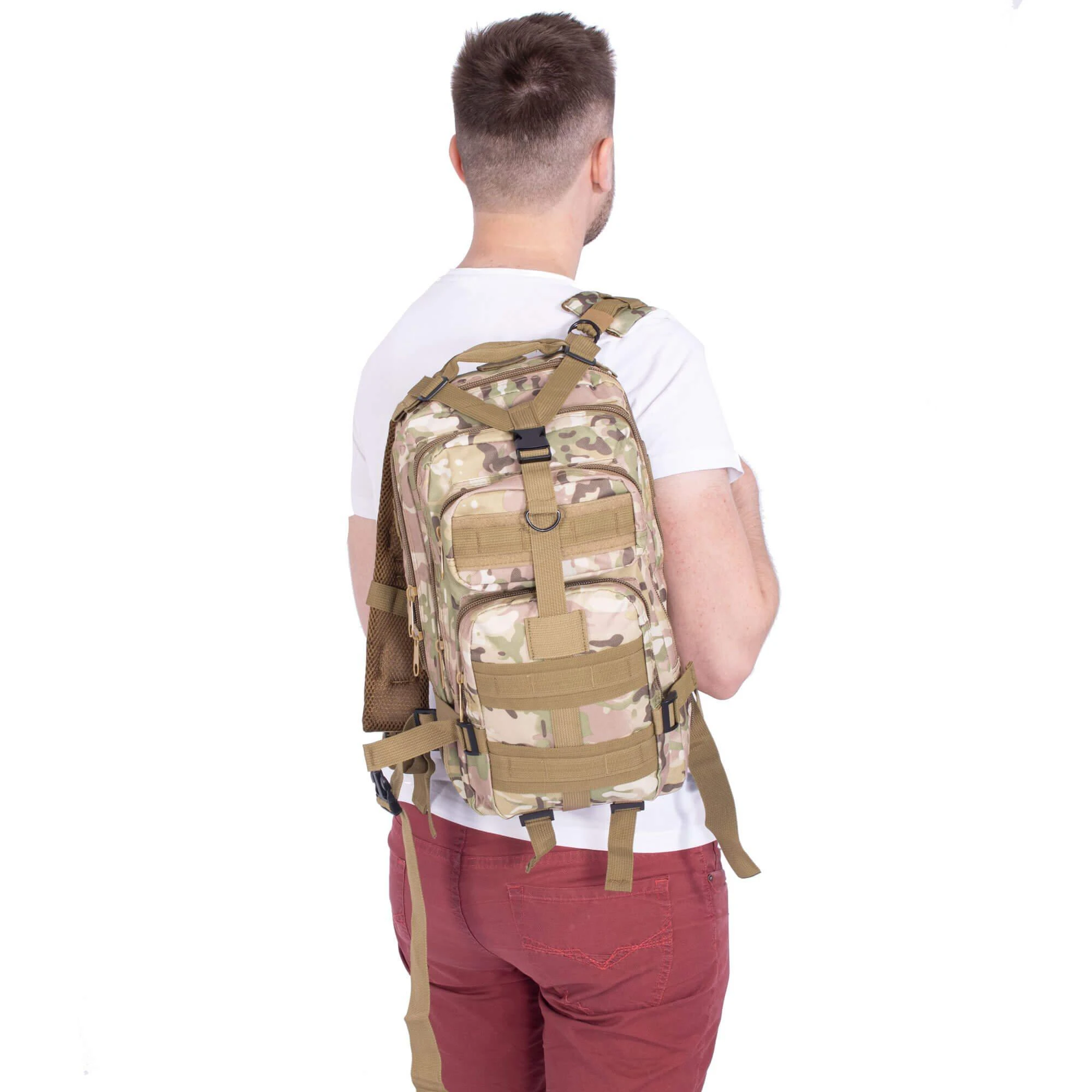 Karinė taktinė kuprinė Springos, 35l, žalia