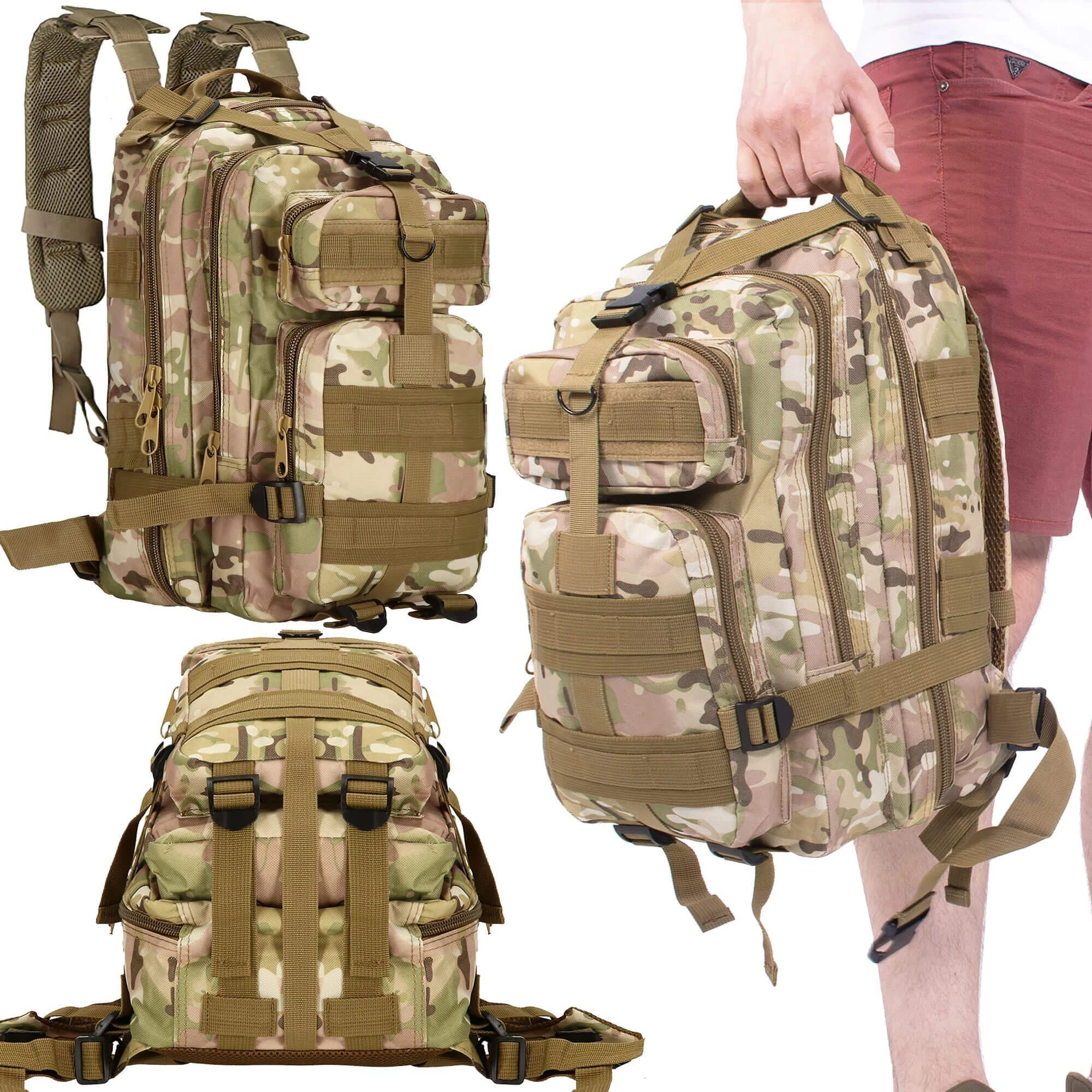 Karinė taktinė kuprinė Springos, 35l, žalia