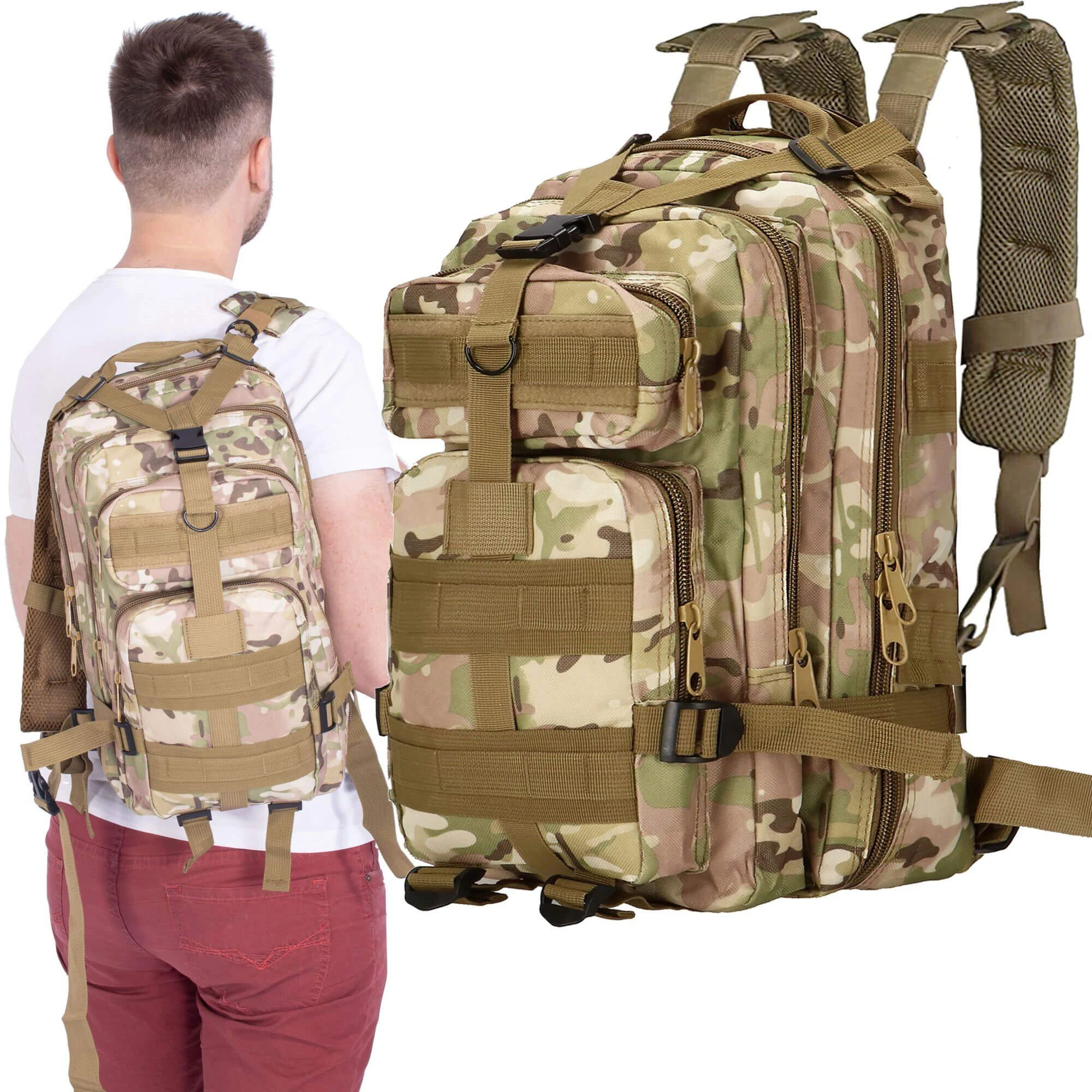 Karinė taktinė kuprinė Springos, 35l, žalia
