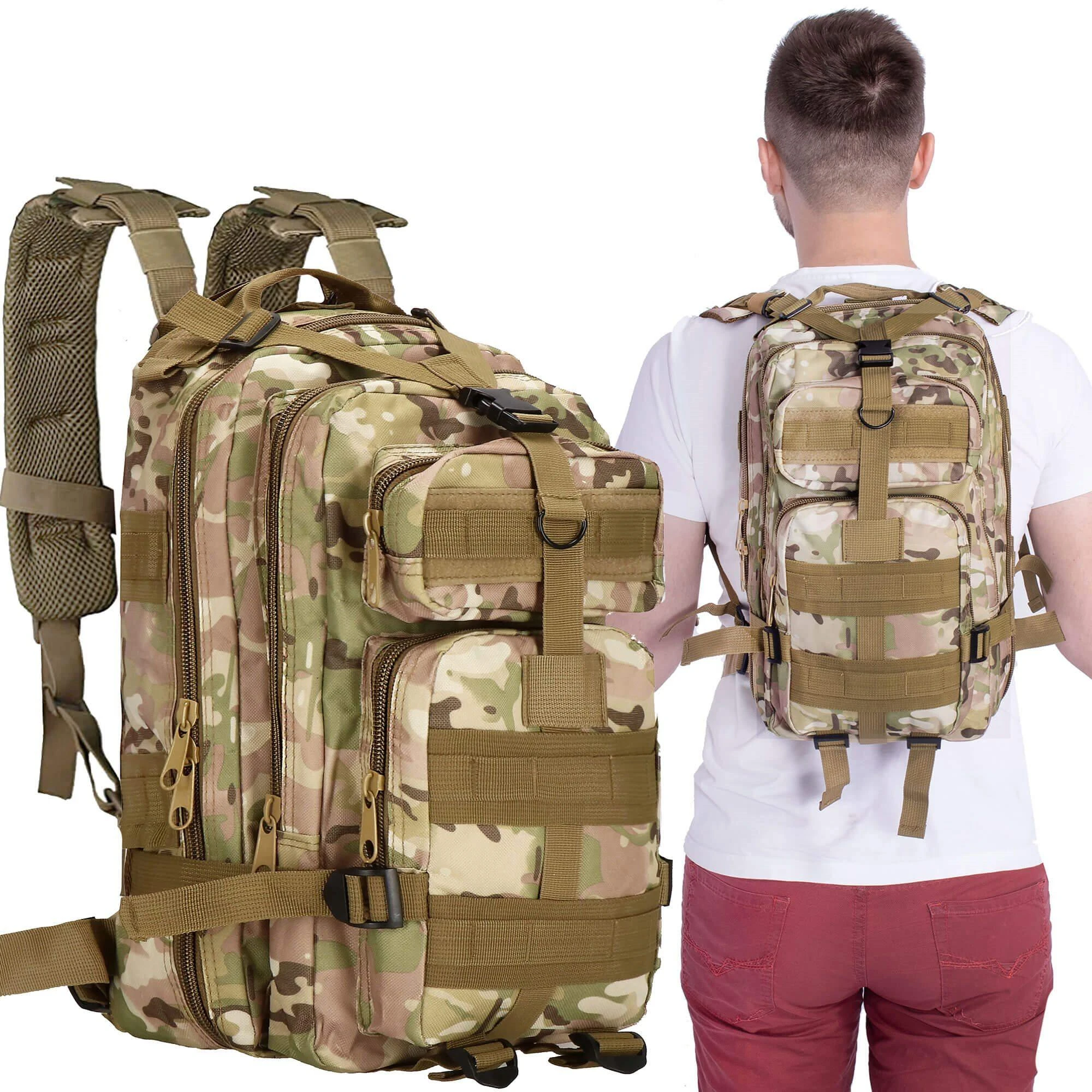Karinė taktinė kuprinė Springos, 35l, žalia