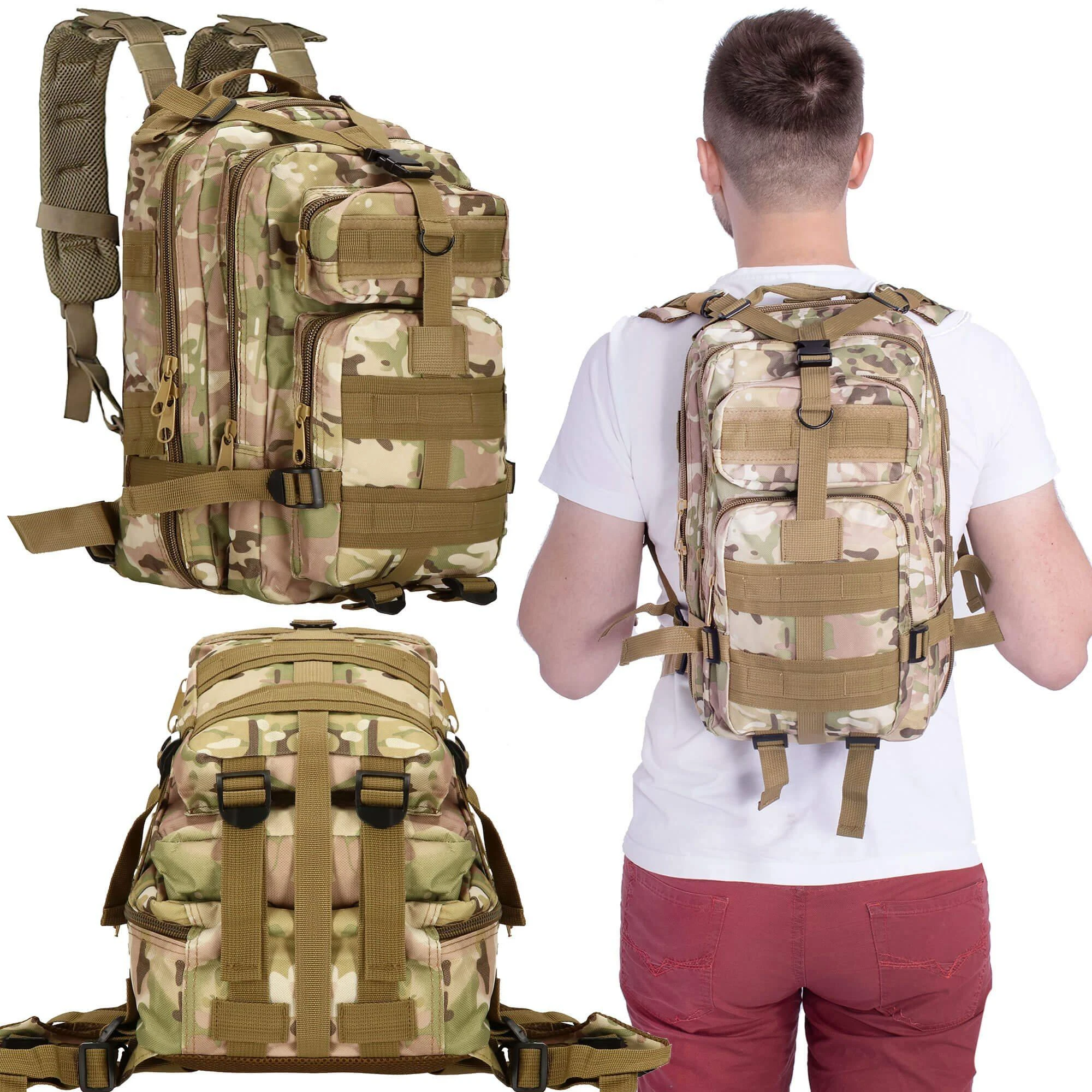 Karinė taktinė kuprinė Springos, 35l, žalia