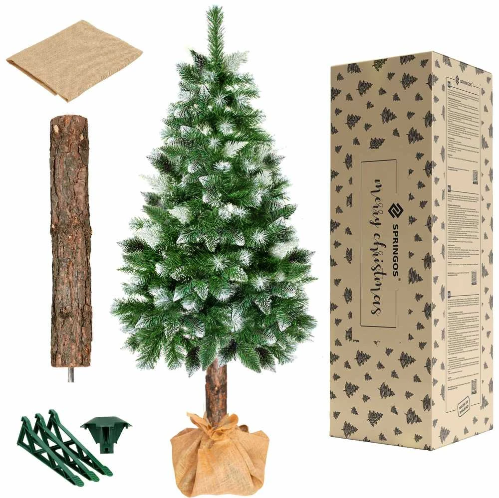 Kalėdinė eglutė Springos CT0112 220 cm su deimantiniu šerkšnu