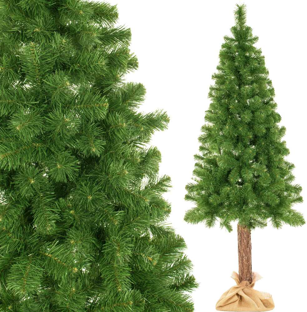 Kalėdų eglutė Springos CT0115 220 cm su natūraliu kamienu ir džiutu