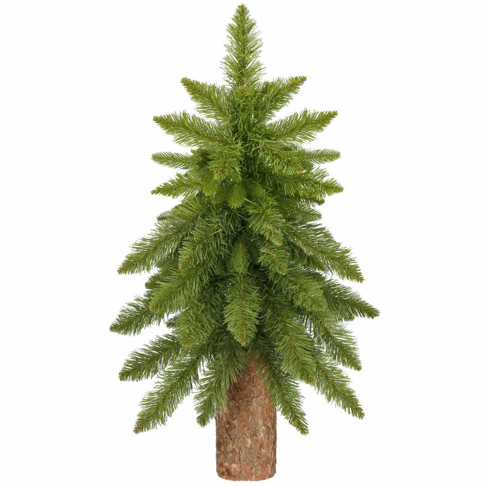 Springos Dirbtinė Kalėdų eglutė ant medinio kamieno, žalia, 90 cm