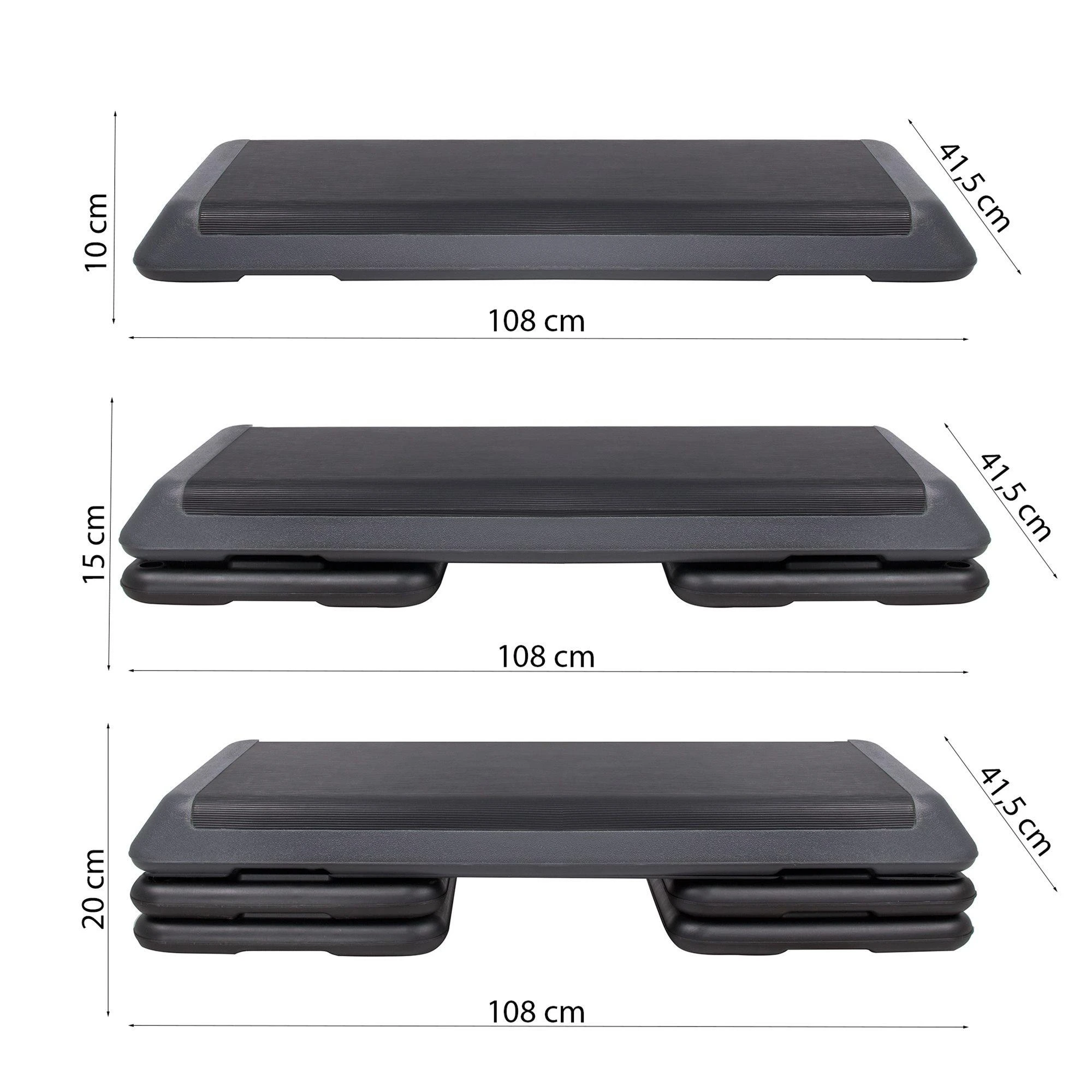 Aerobikos step platforma Springos 3 aukščiai, 108x41.5 cm, 350 kg