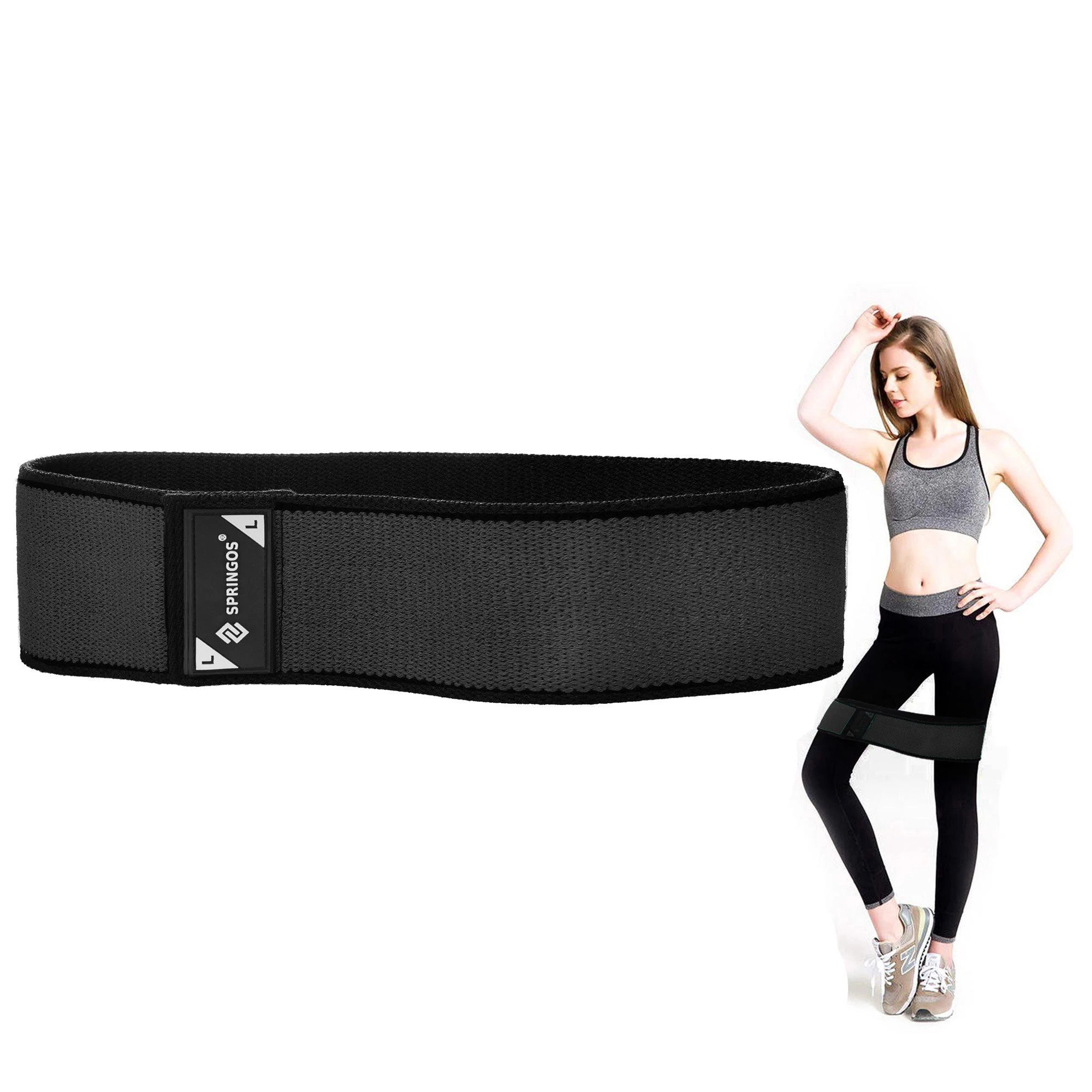 Mankštos guma Springos FA0115 86 cm juoda