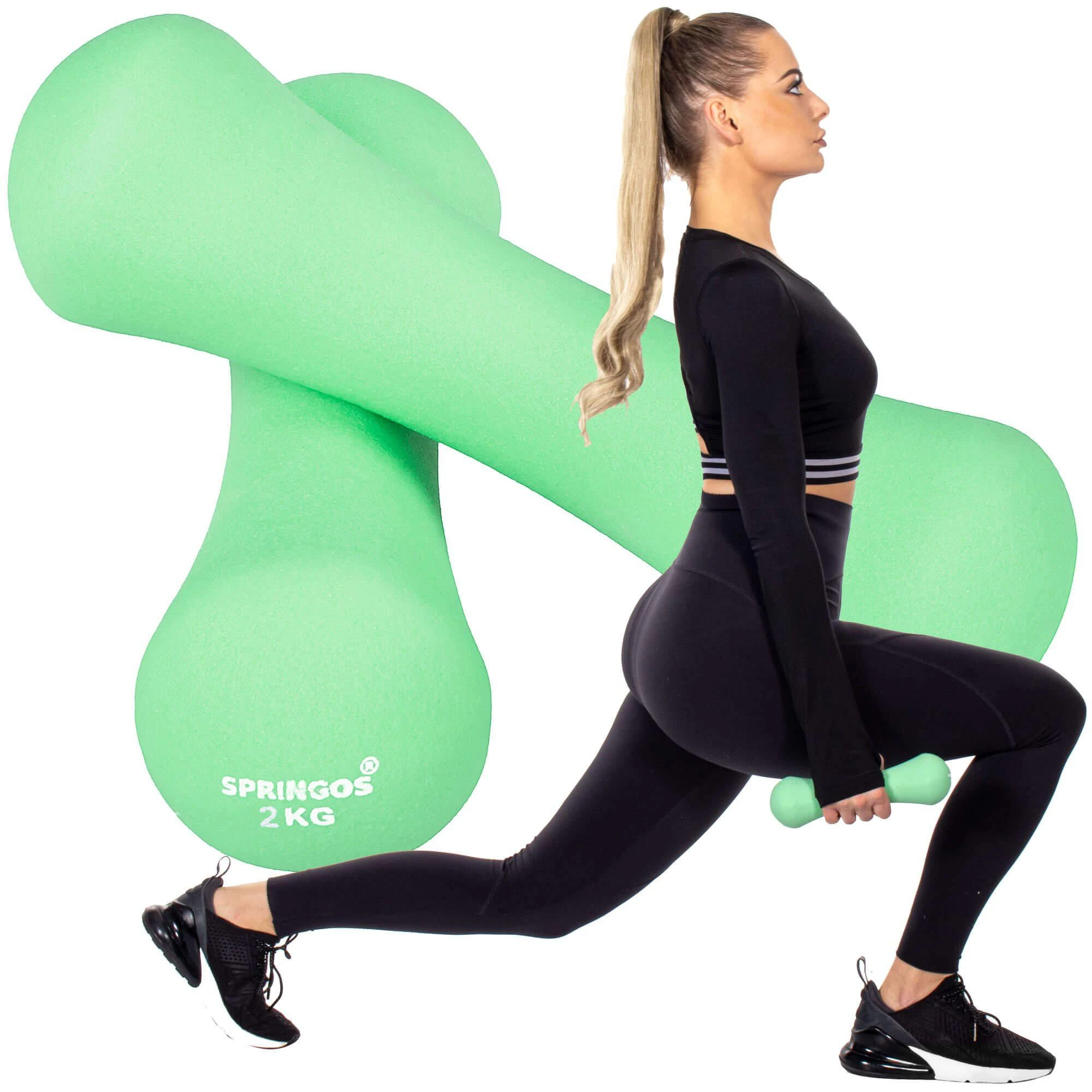 Neopreno hanteliai Springos 2x2 kg