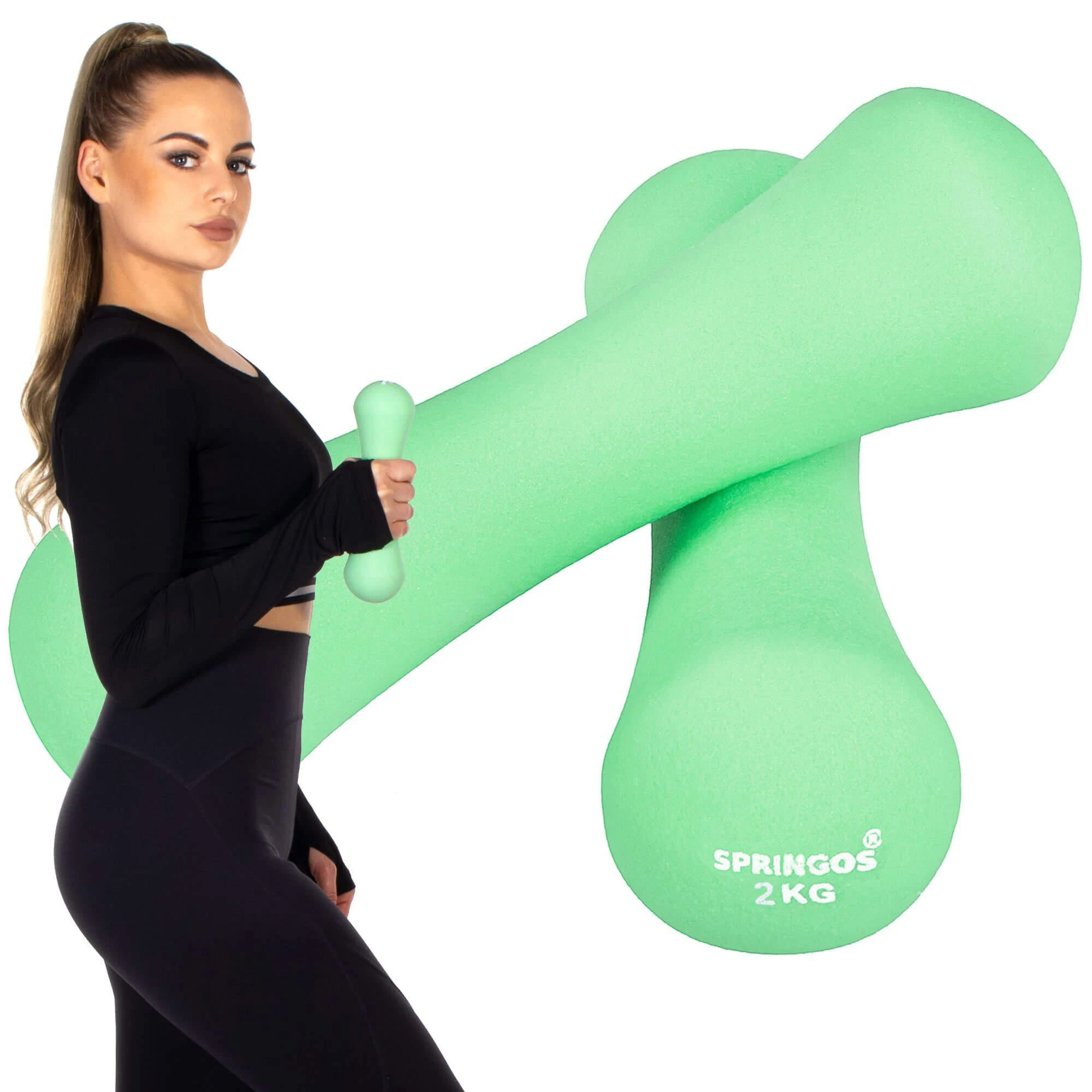 Neopreno hanteliai Springos 2x2 kg