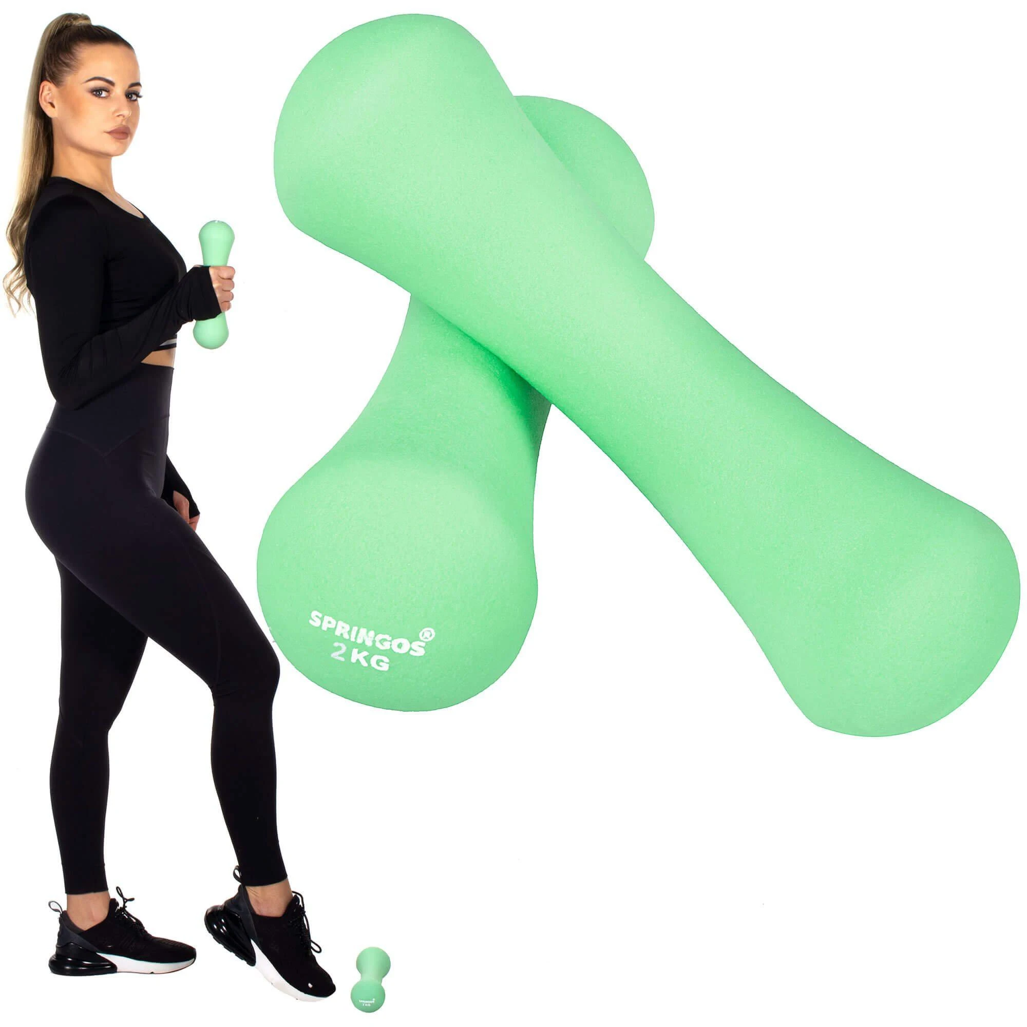 Neopreno hanteliai Springos 2x2 kg