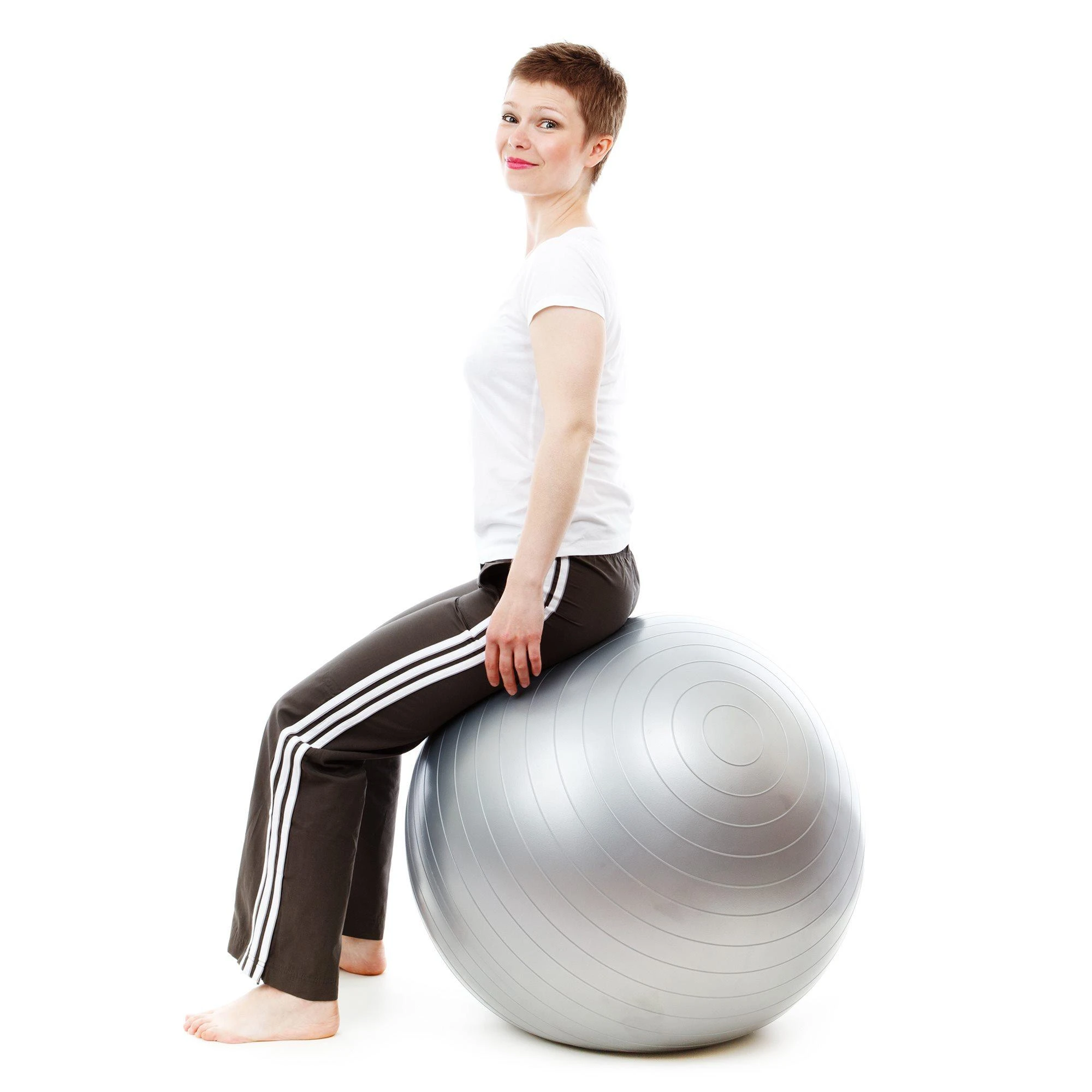 Gimnastikos kamuolys SPRINGOS 75cm Pilkas