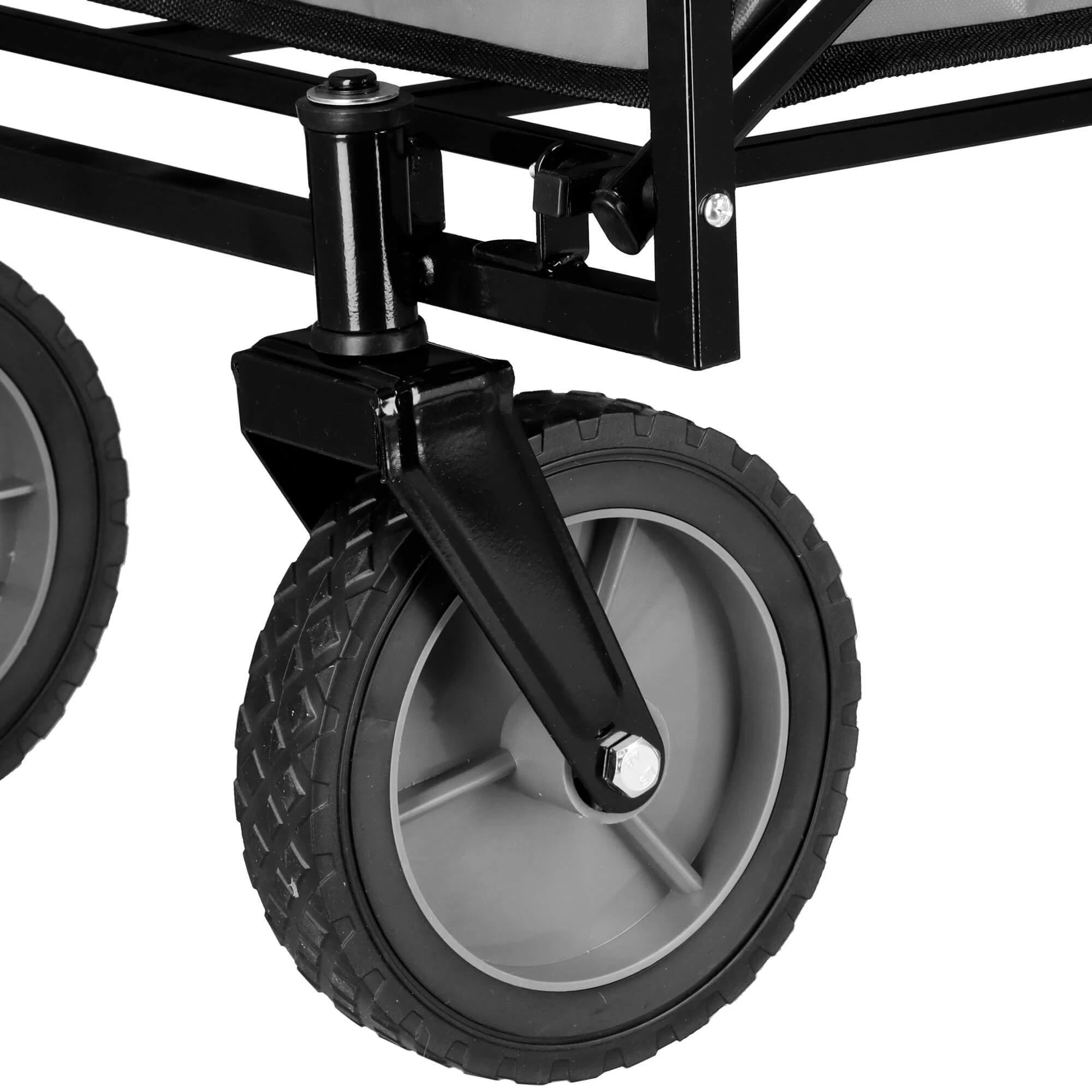 Sulankstomas vežimėlis Springos, 80 kg talpa, juoda spalva