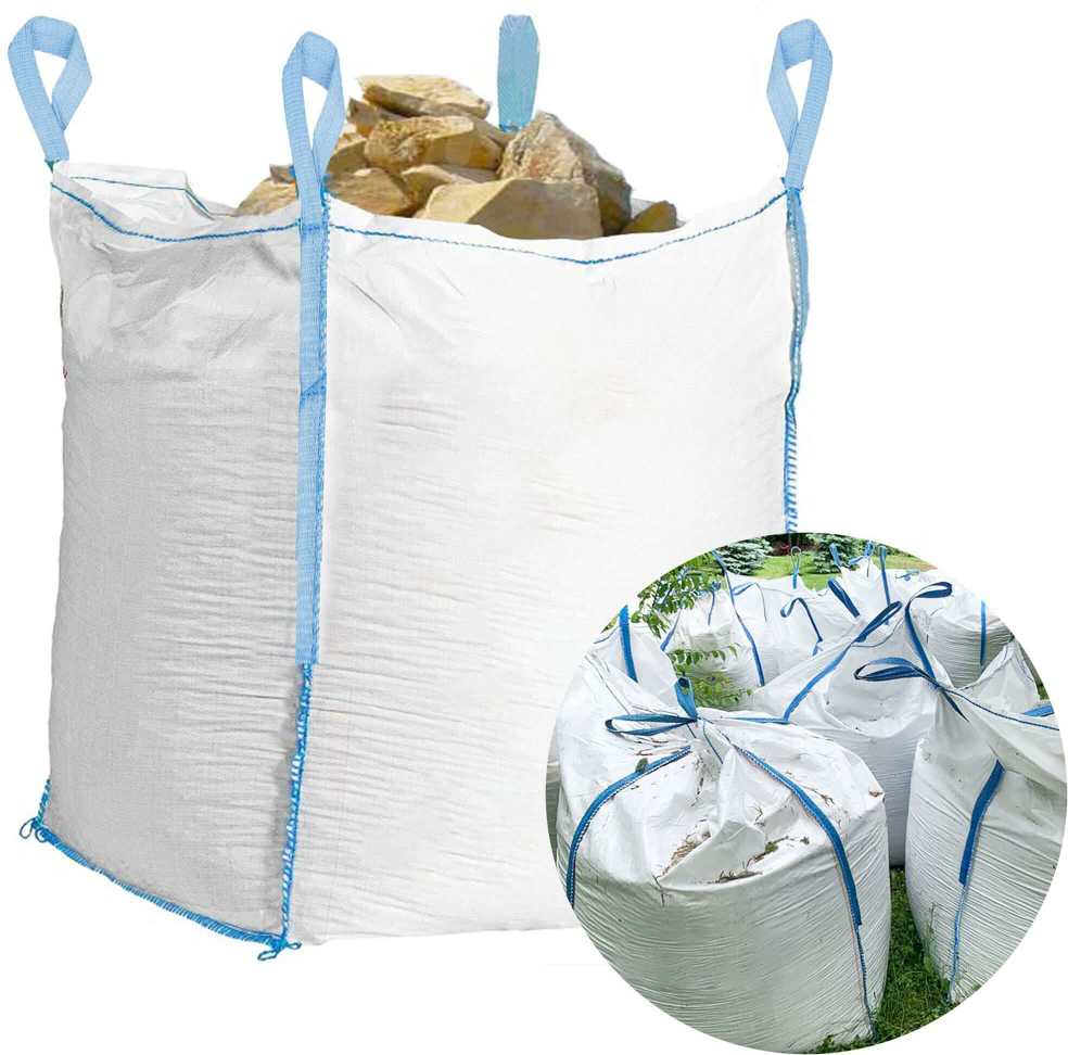 Springos Krepšys birioms medžiagoms 900 l, keliamoji galia 1000 kg, baltas su mėlynais elementais, 92 × 92 × 100 cm