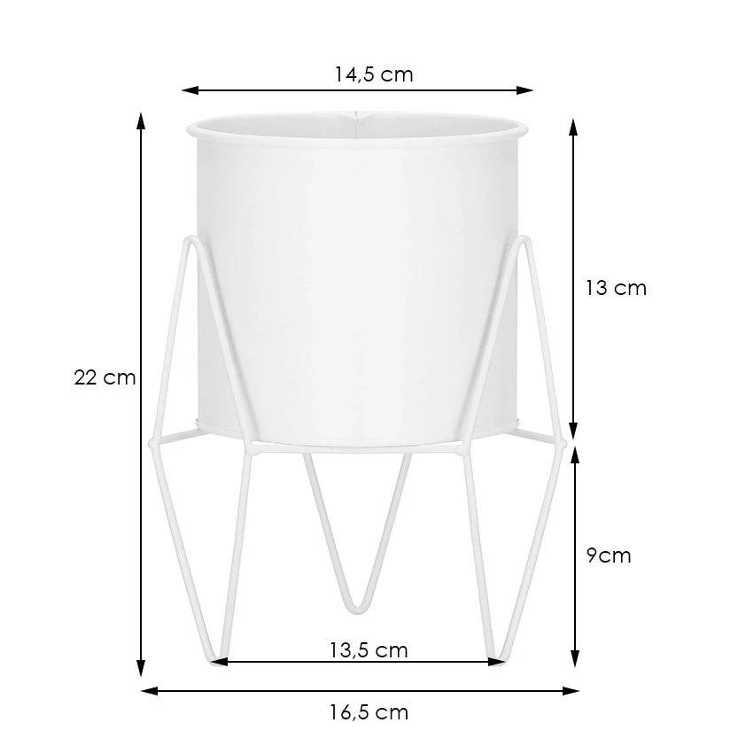 Springos Metalinė gėlių lentyna GA0163, balta