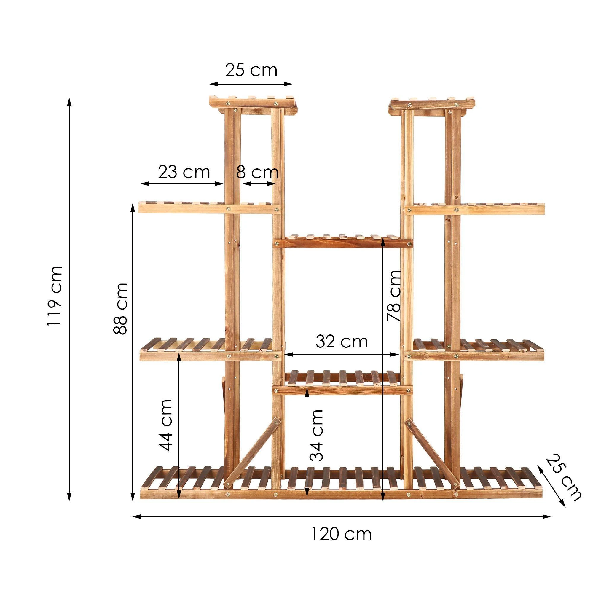 Gėlių stovas Springos 119 cm su 9 lentynomis