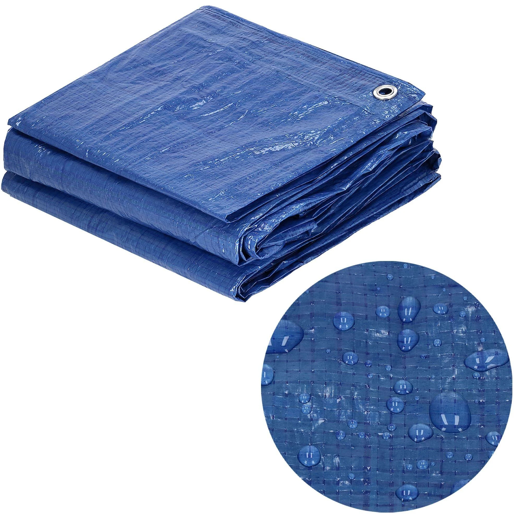 Brezentas Springos 6x9 m mėlynas 60 g/m²