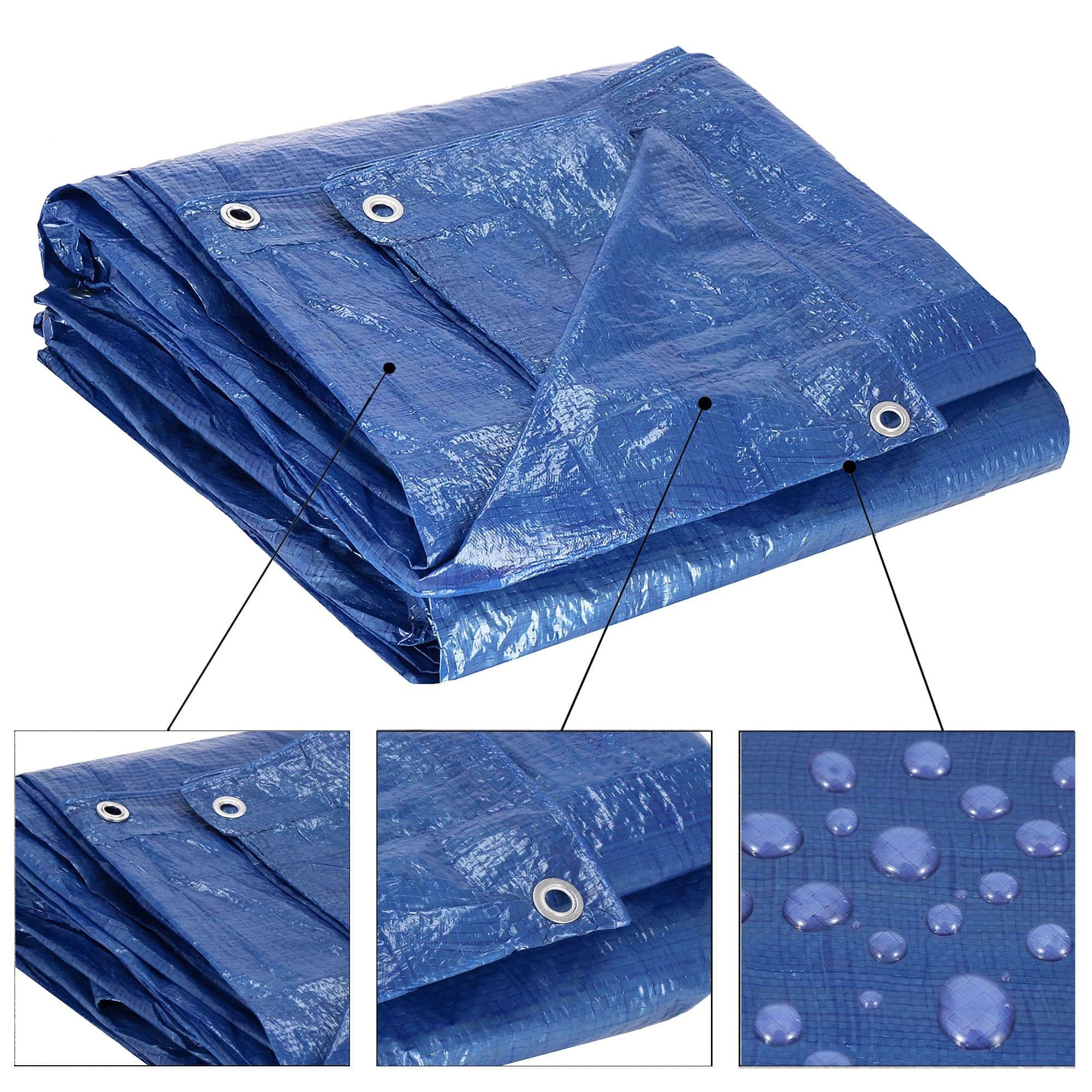 Brezentas Springos 6x9 m mėlynas 60 g/m²