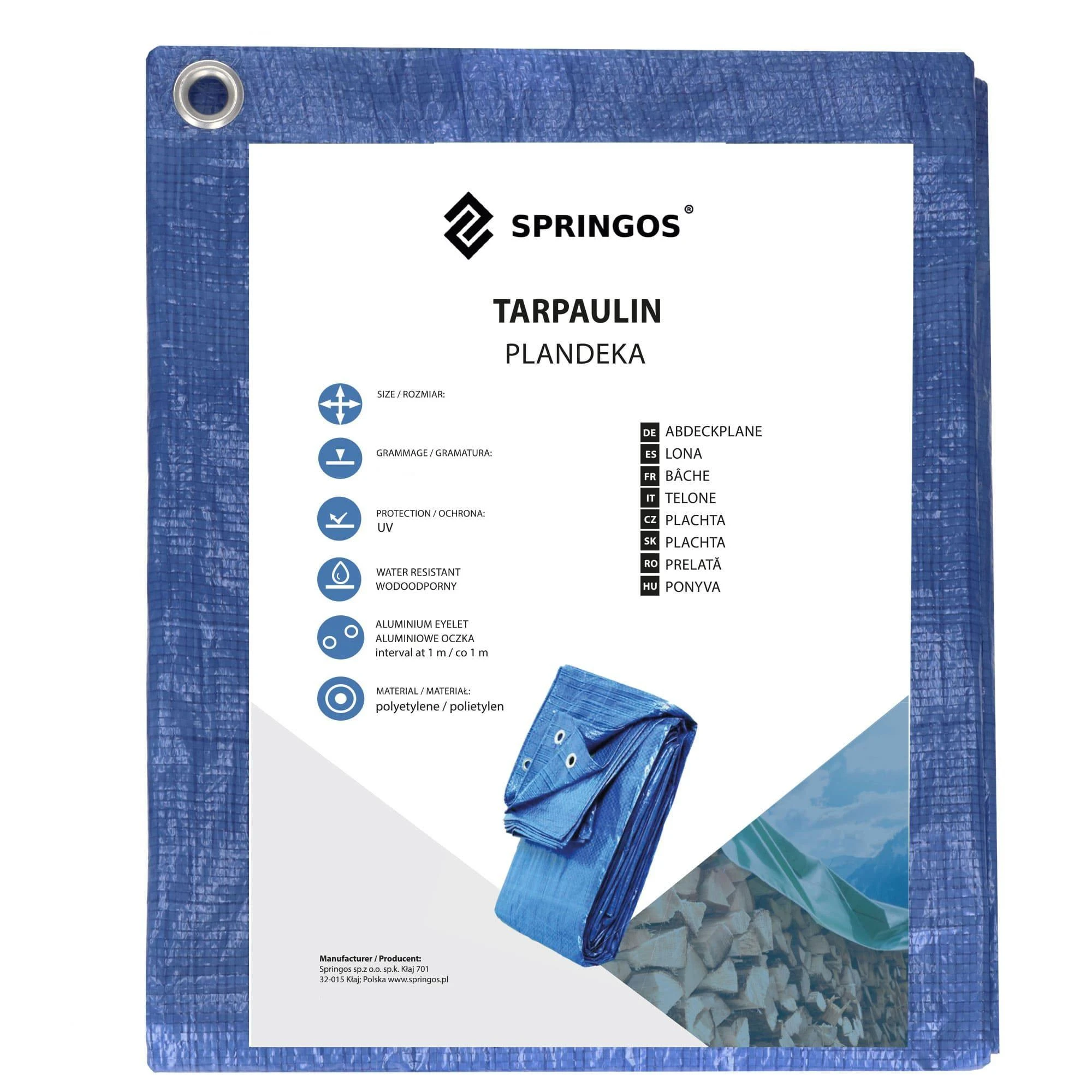 Springos Brezentas 5x8 m