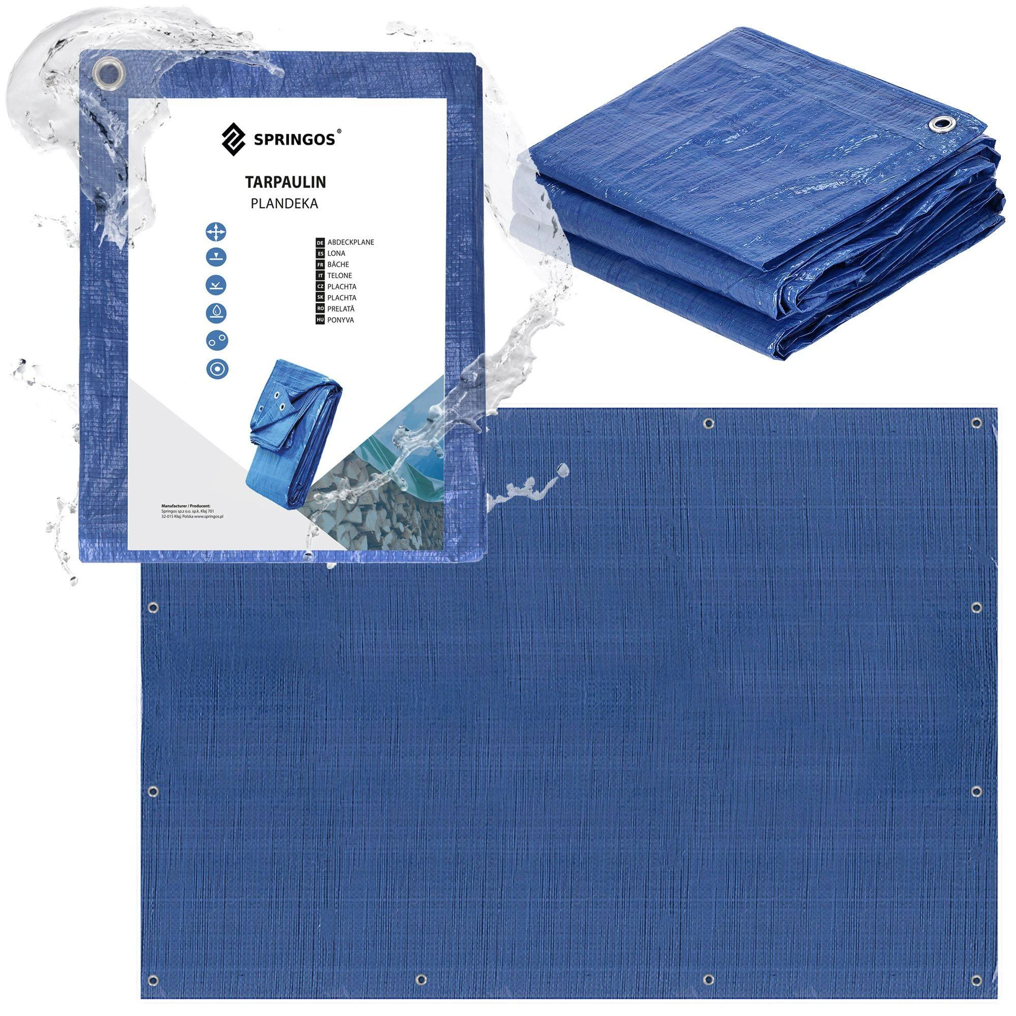 Brezentas Springos 3x5m 60 g/m2