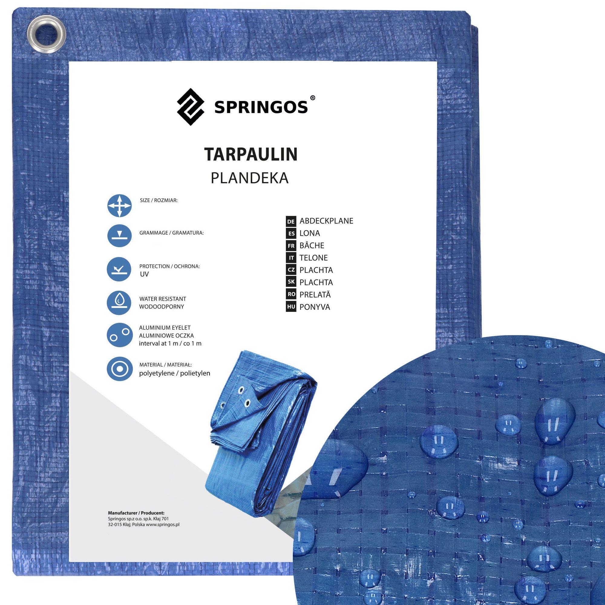 Springos GA2121 PLANDEKA 3 X 4 M mėlyna