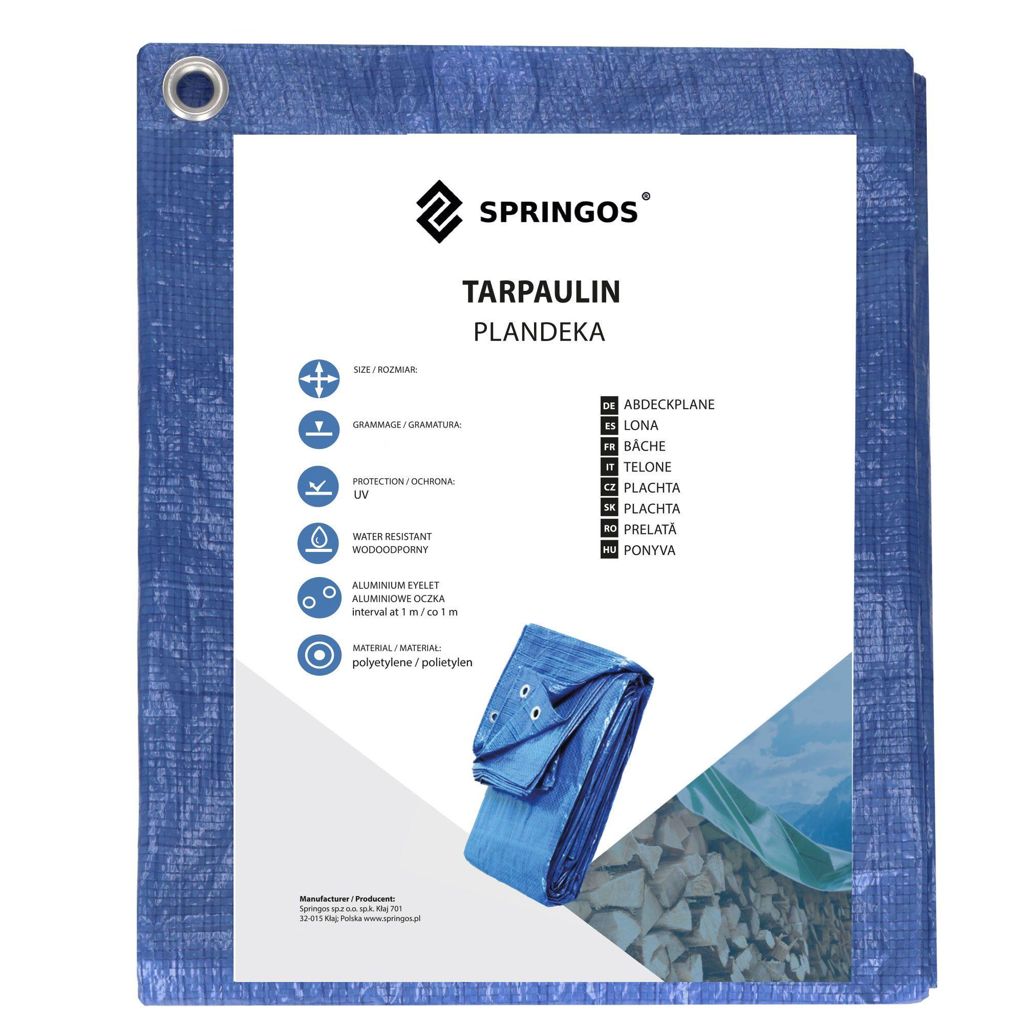 Springos GA2121 PLANDEKA 3 X 4 M mėlyna