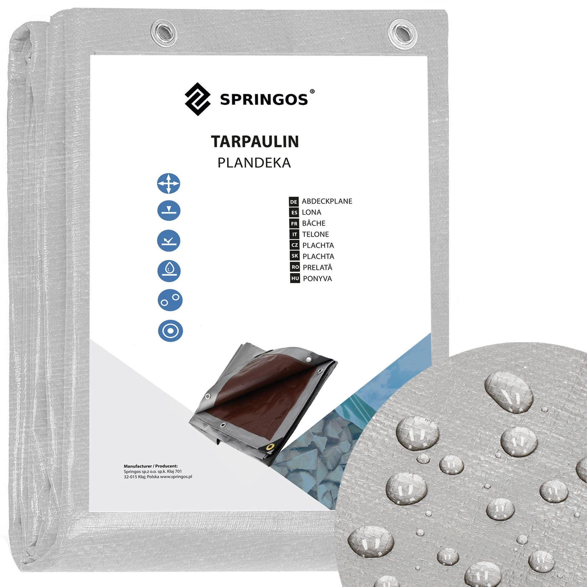 Springos Brezentas 4 × 6 m