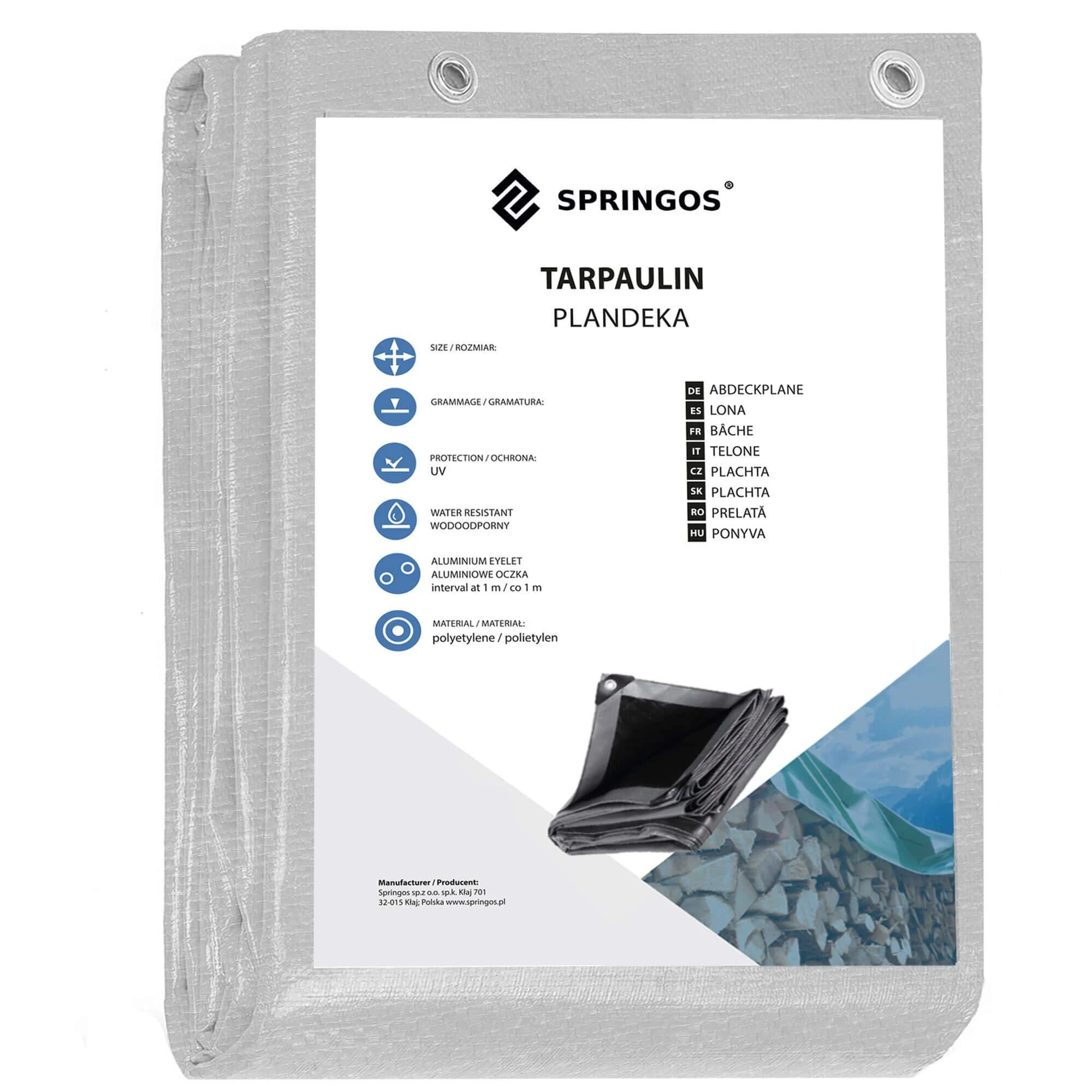 Springos Brezentas 4 × 6 m
