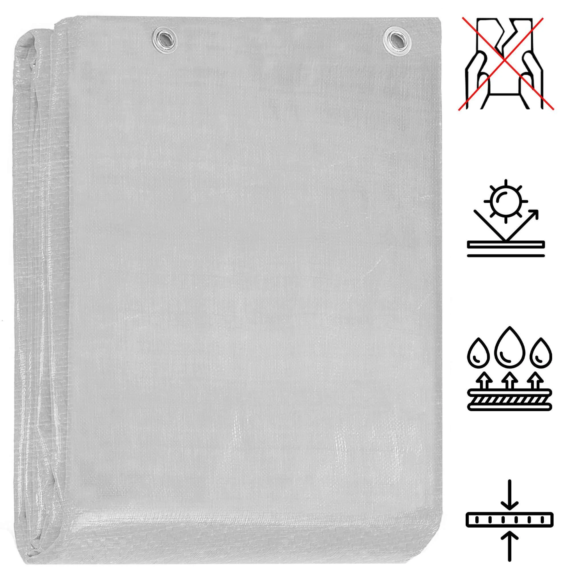 Springos Brezentas 4x5m pilkas 270 g/m²