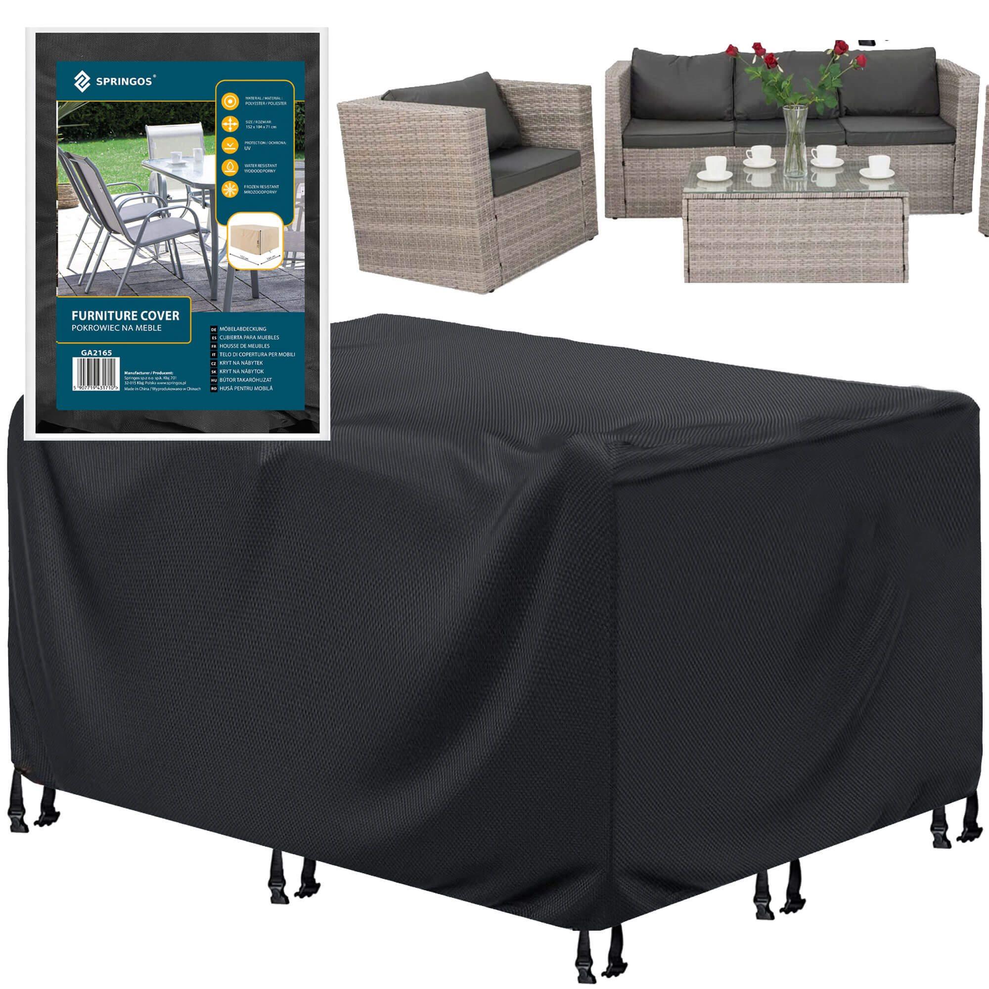 Springos GA2165 POKROWIEC NA MEBLE OGRODOWE 152X104X71 CM