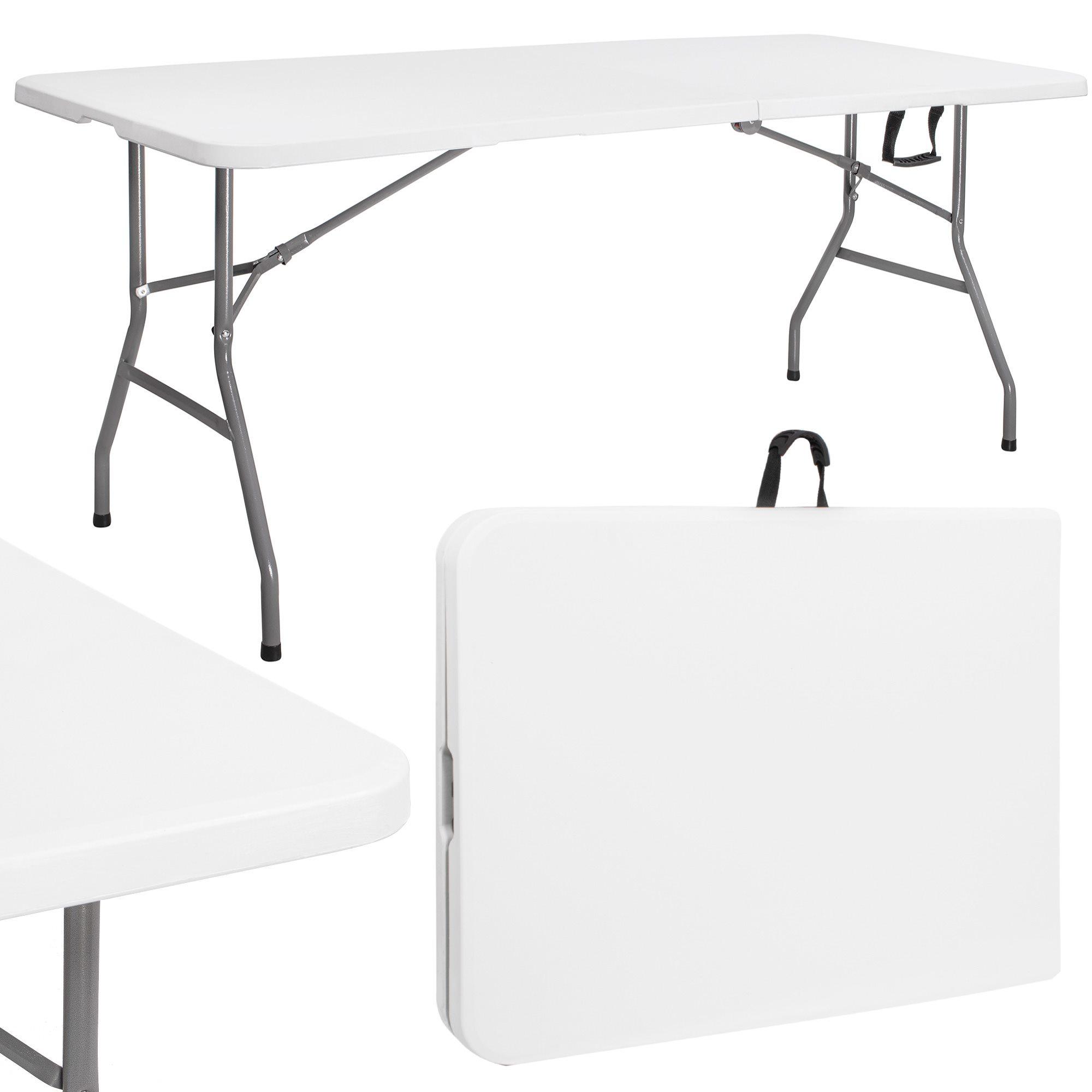 Springos GF0051 stalas CATERINGOWY sulankstomas 180 CM BALTA