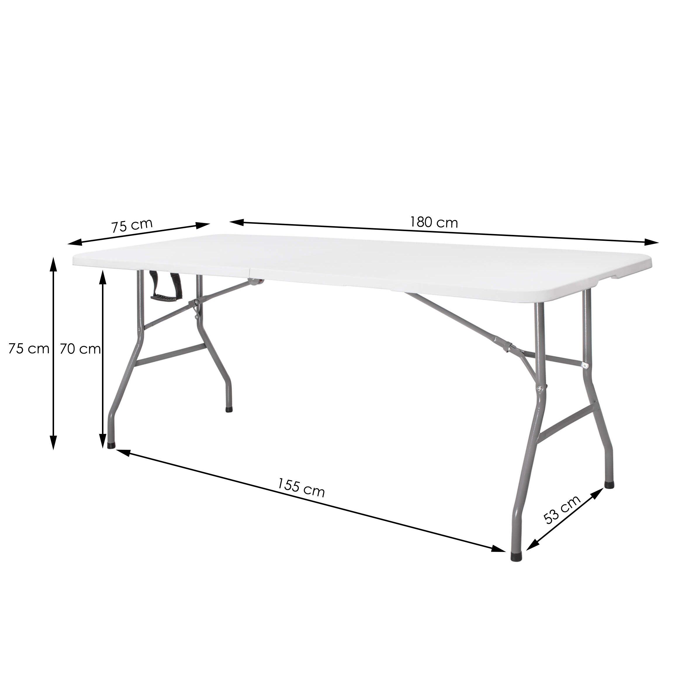 Springos GF0051 stalas CATERINGOWY sulankstomas 180 CM BALTA