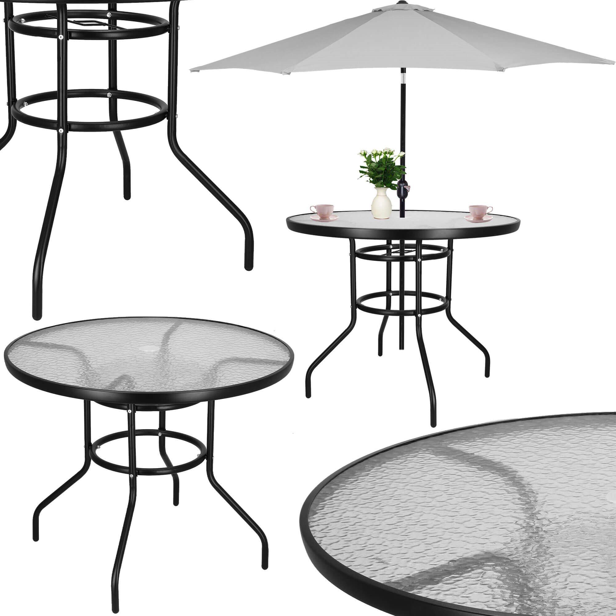 Sodo stalas Springos 90 cm juodas