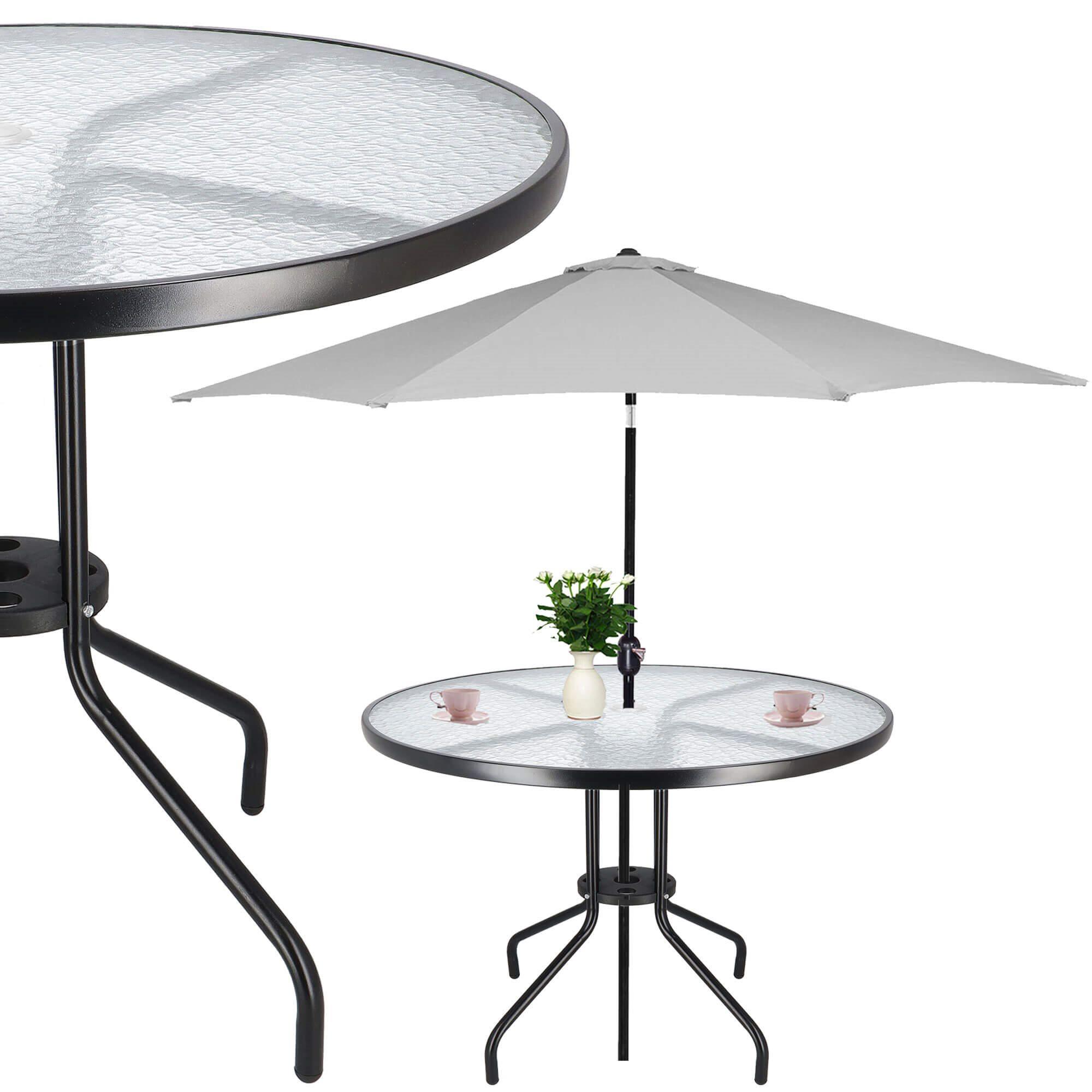 Sodo stalas Springos 90 cm juodas