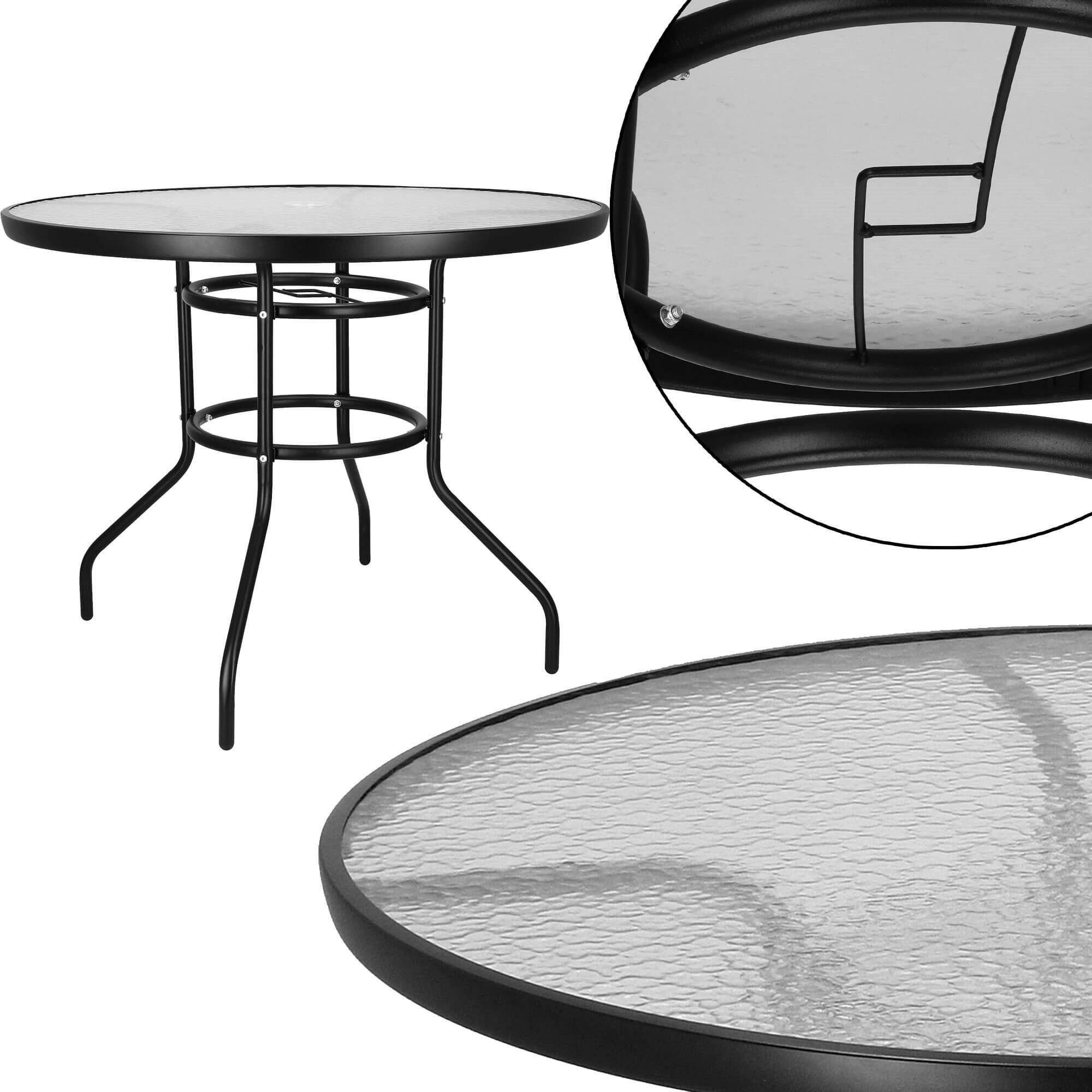 Sodo stalas Springos 90 cm juodas