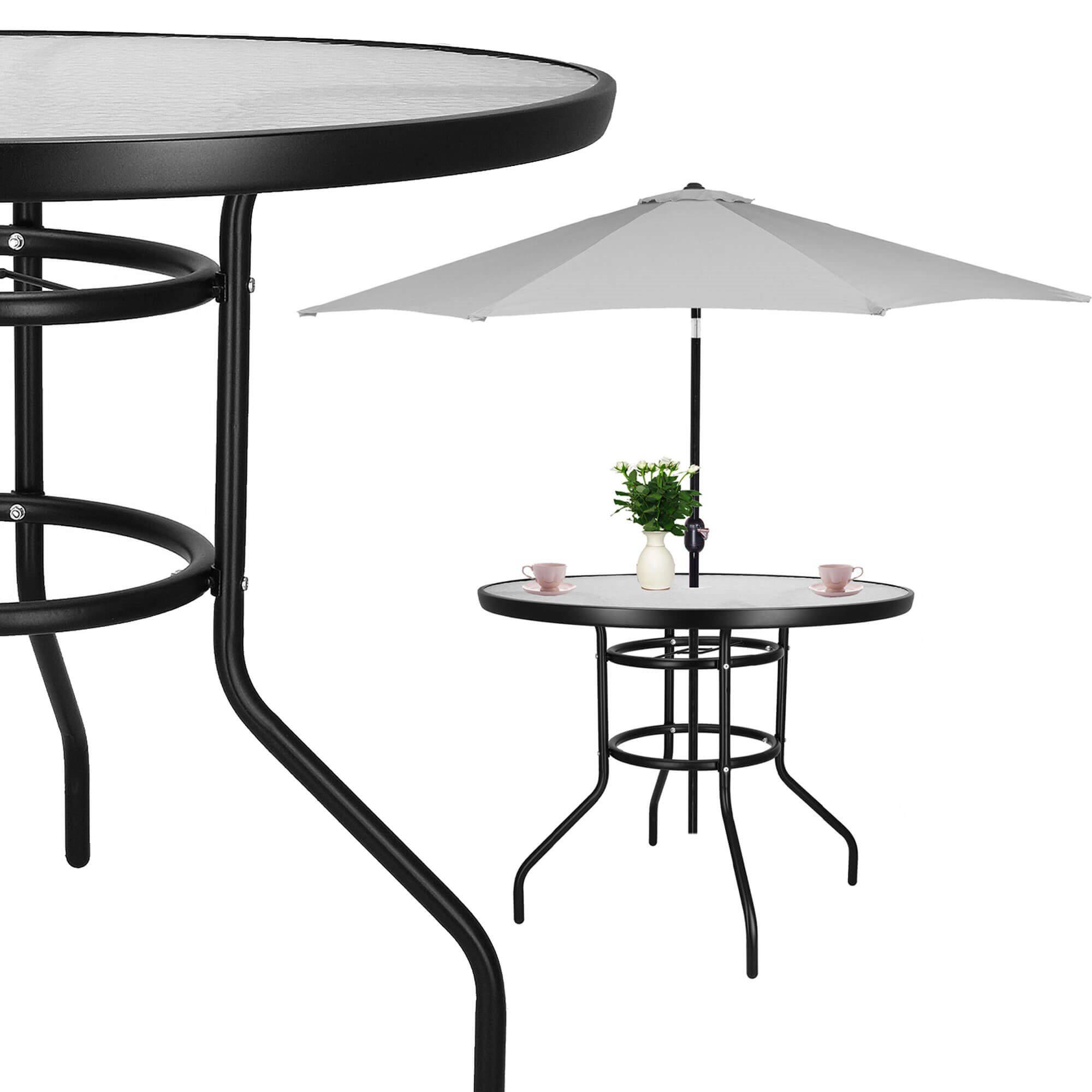 Sodo stalas Springos 90 cm juodas