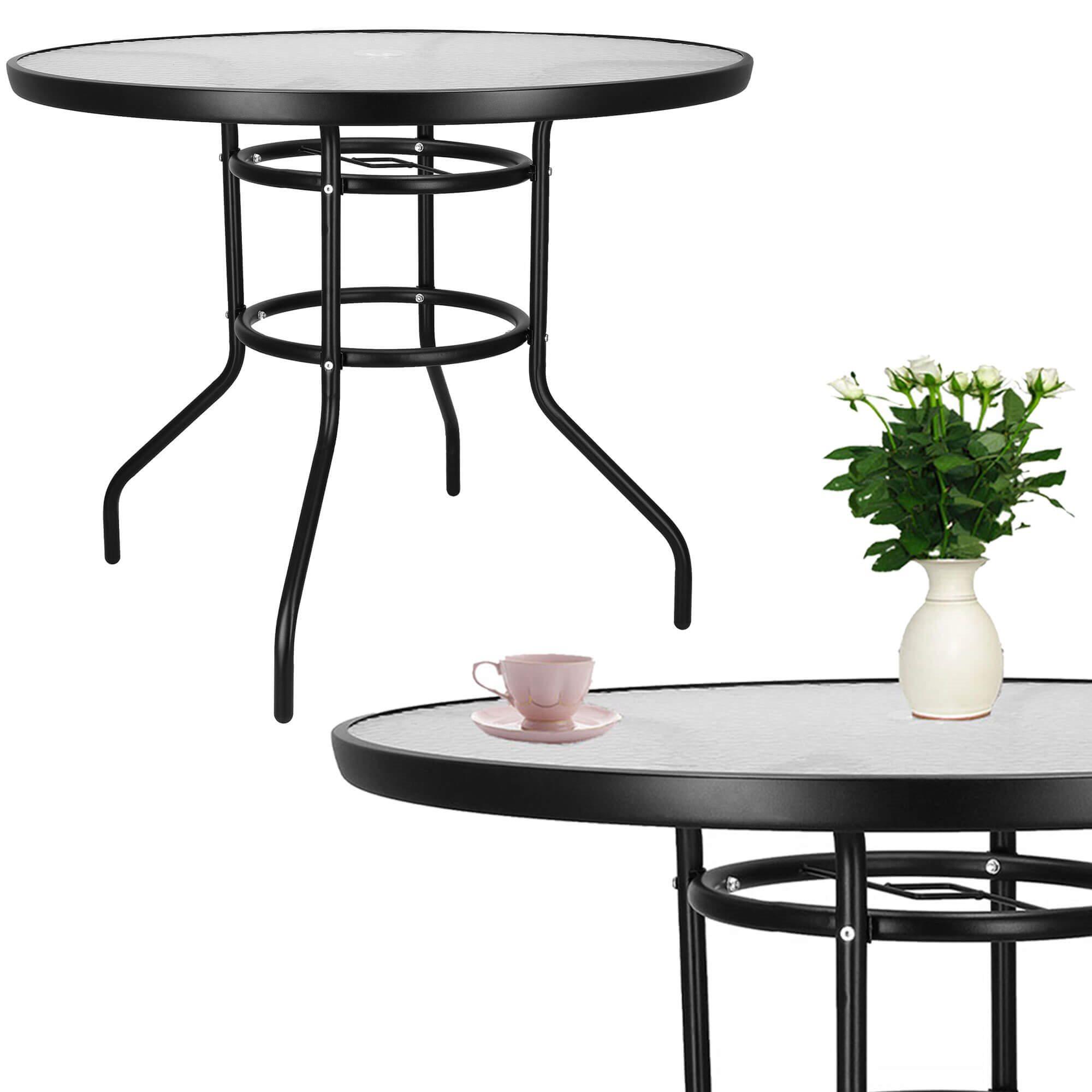 Sodo stalas Springos 90 cm juodas