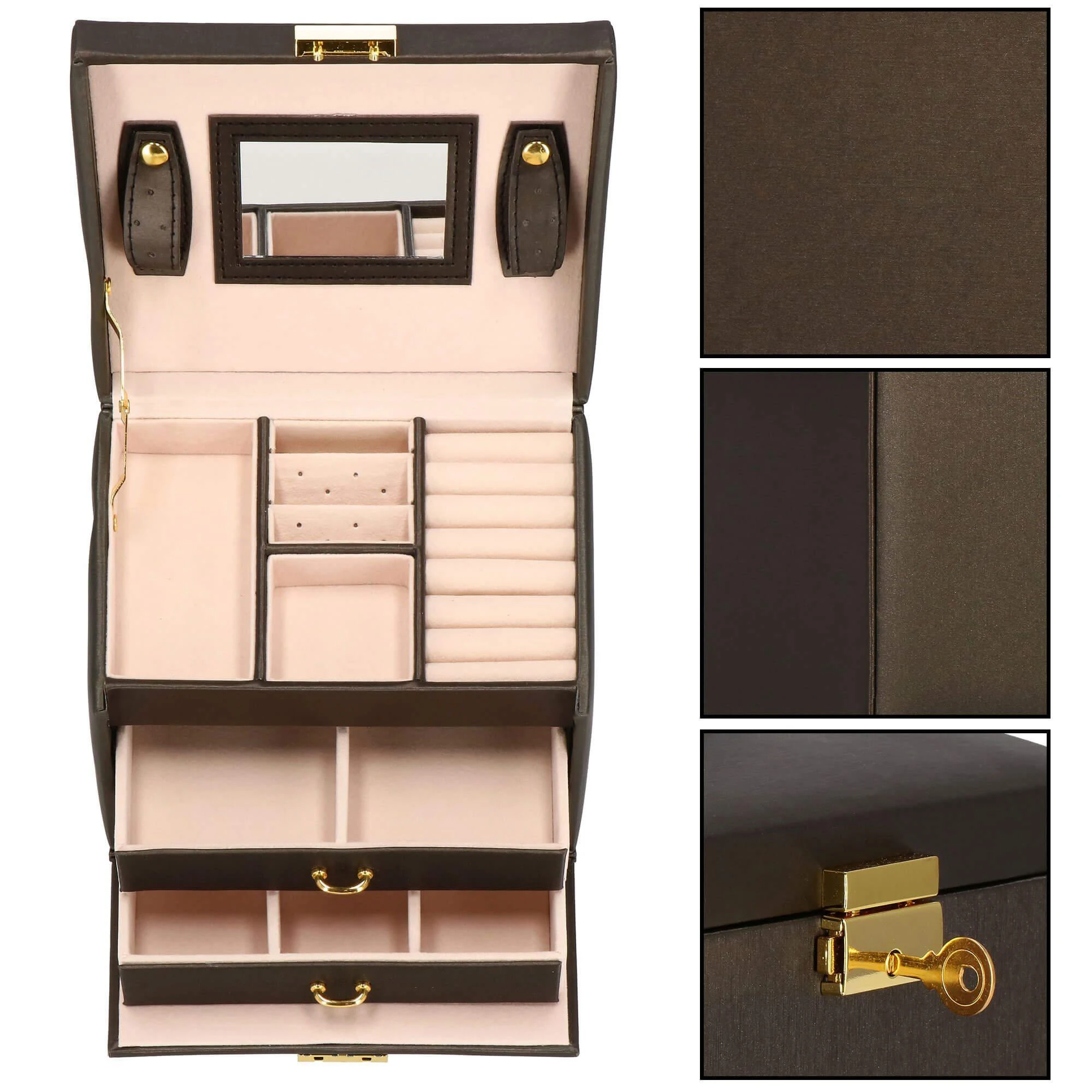 Springos Dėžutė papuošalams Elegance Style Dark Brown