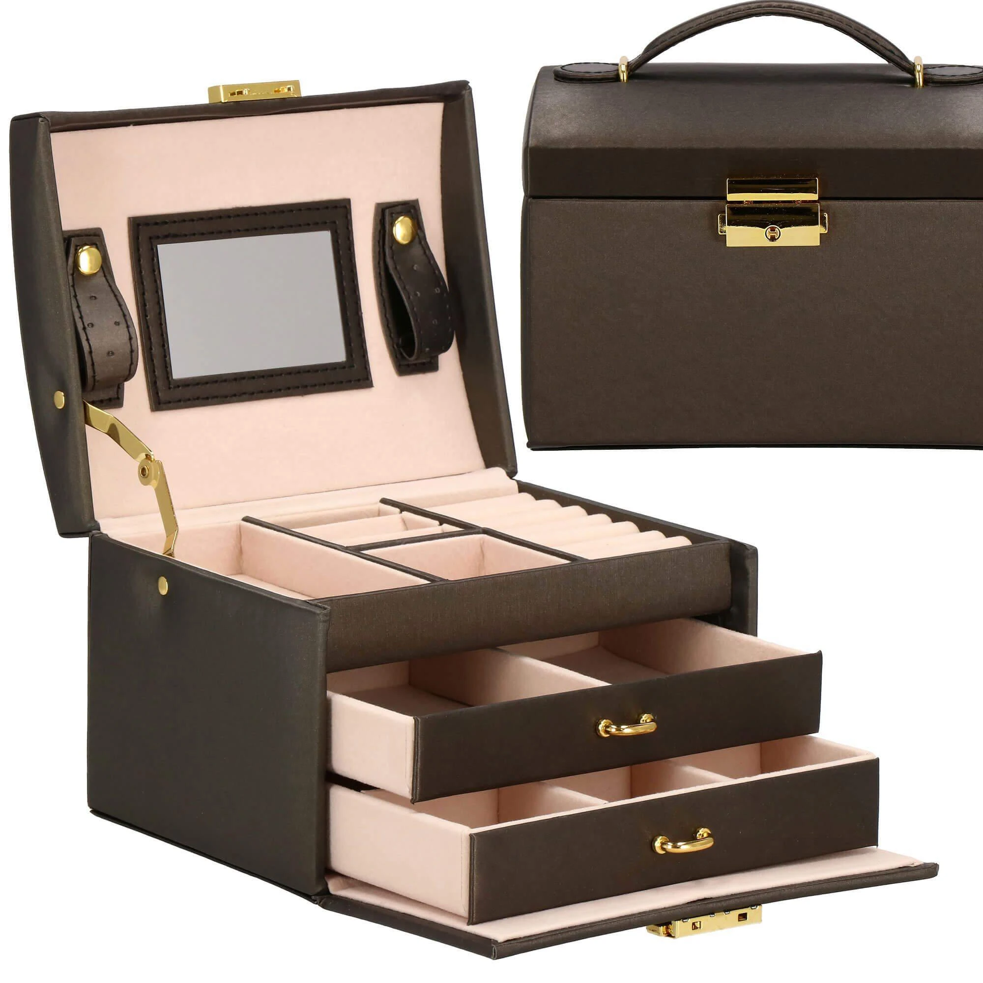 Springos Dėžutė papuošalams Elegance Style Dark Brown